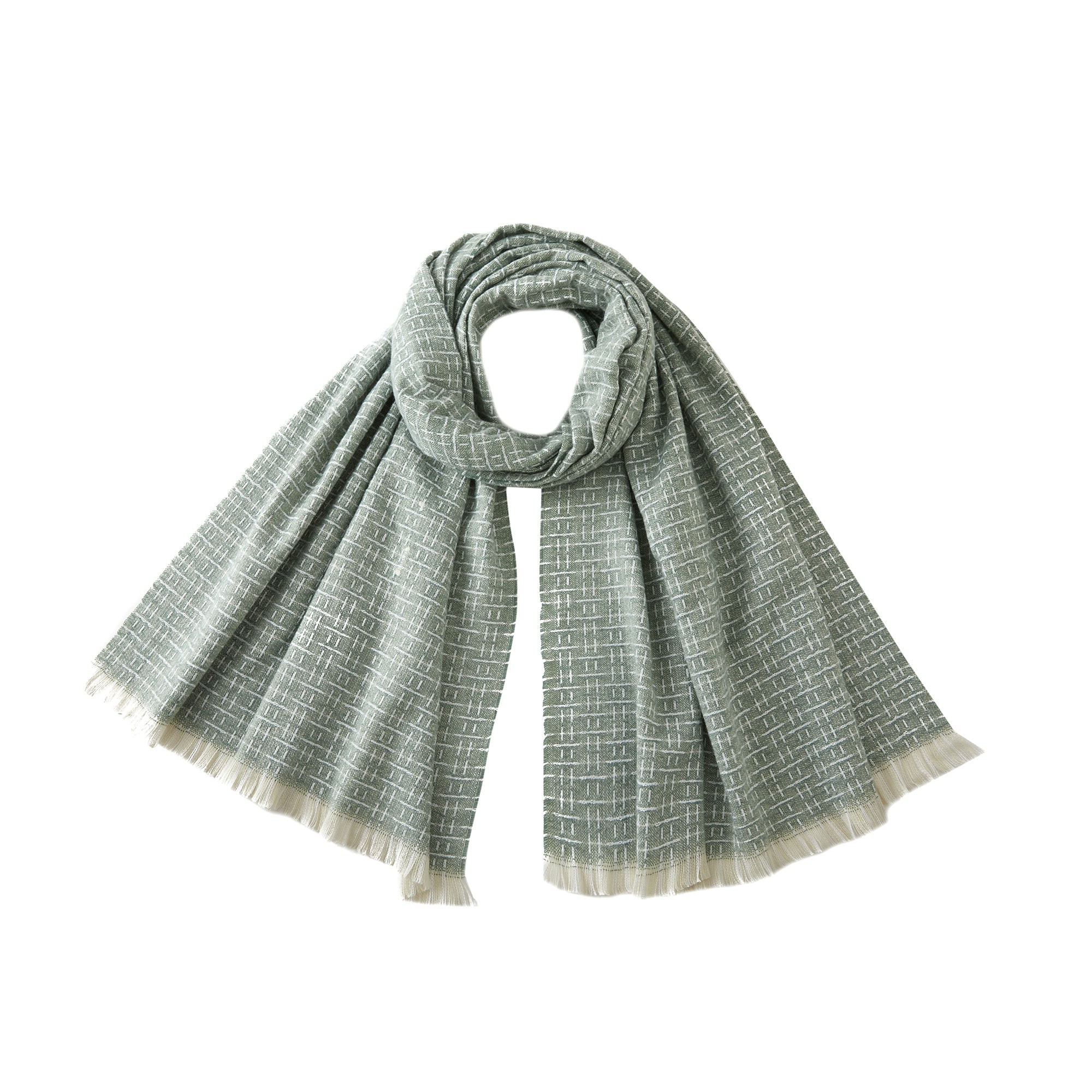 Echarpe SERENA Vert 100% Cachemire 170x80 cm
