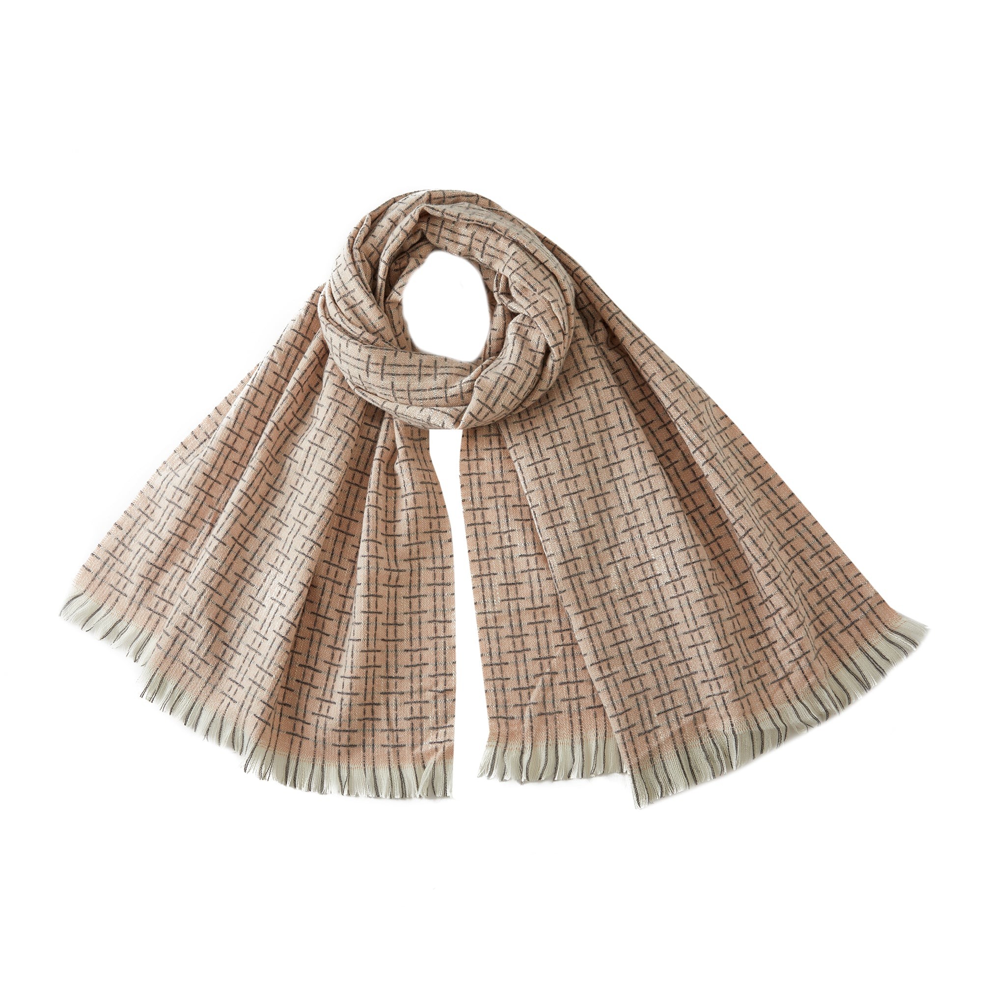 Echarpe SERENA Rose 100% Cachemire 170x80 cm