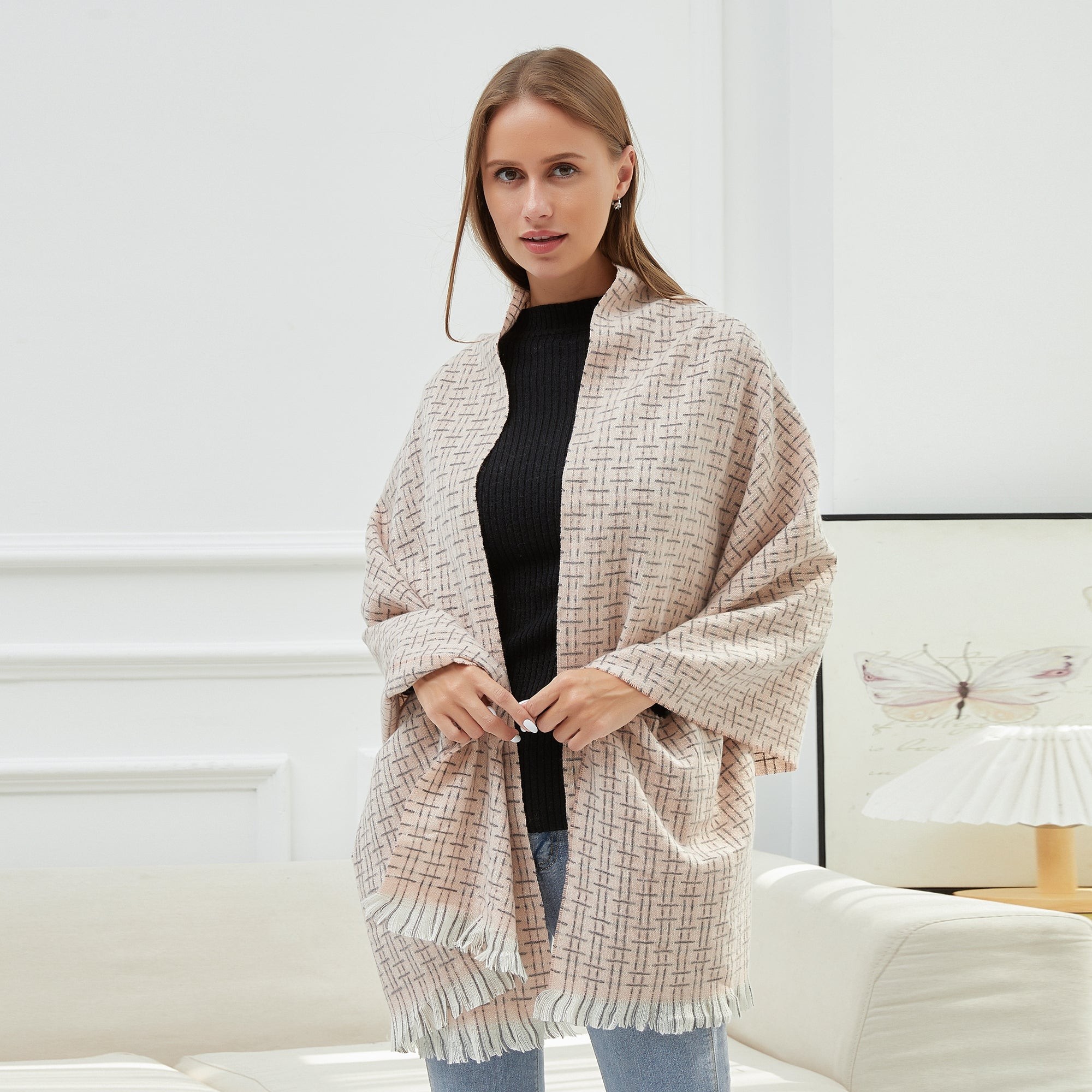 Echarpe SERENA Rose 100% Cachemire 170x80 cm