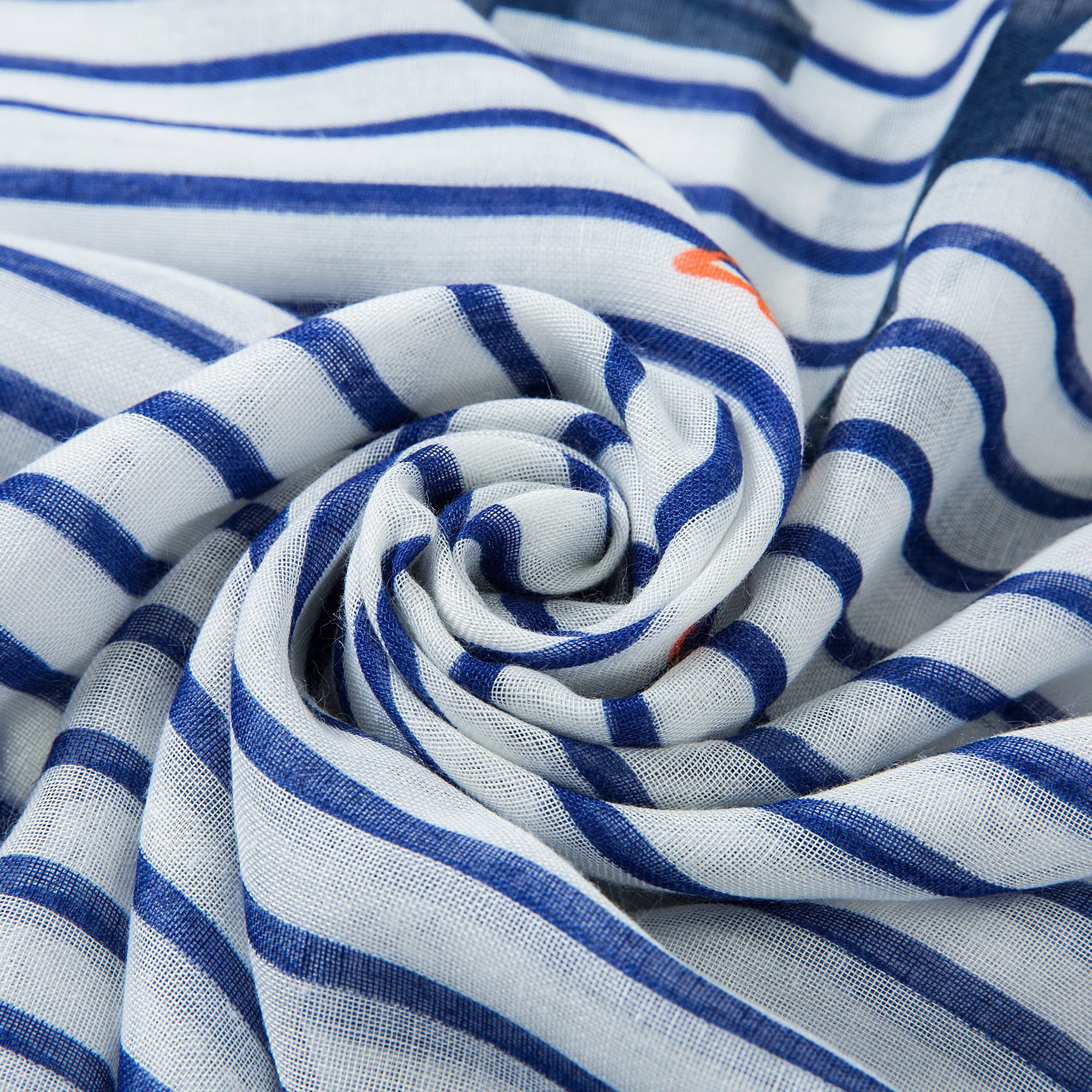 Étole coton Blue Zebra Athéna Bleu 100% Coton 180x90cm