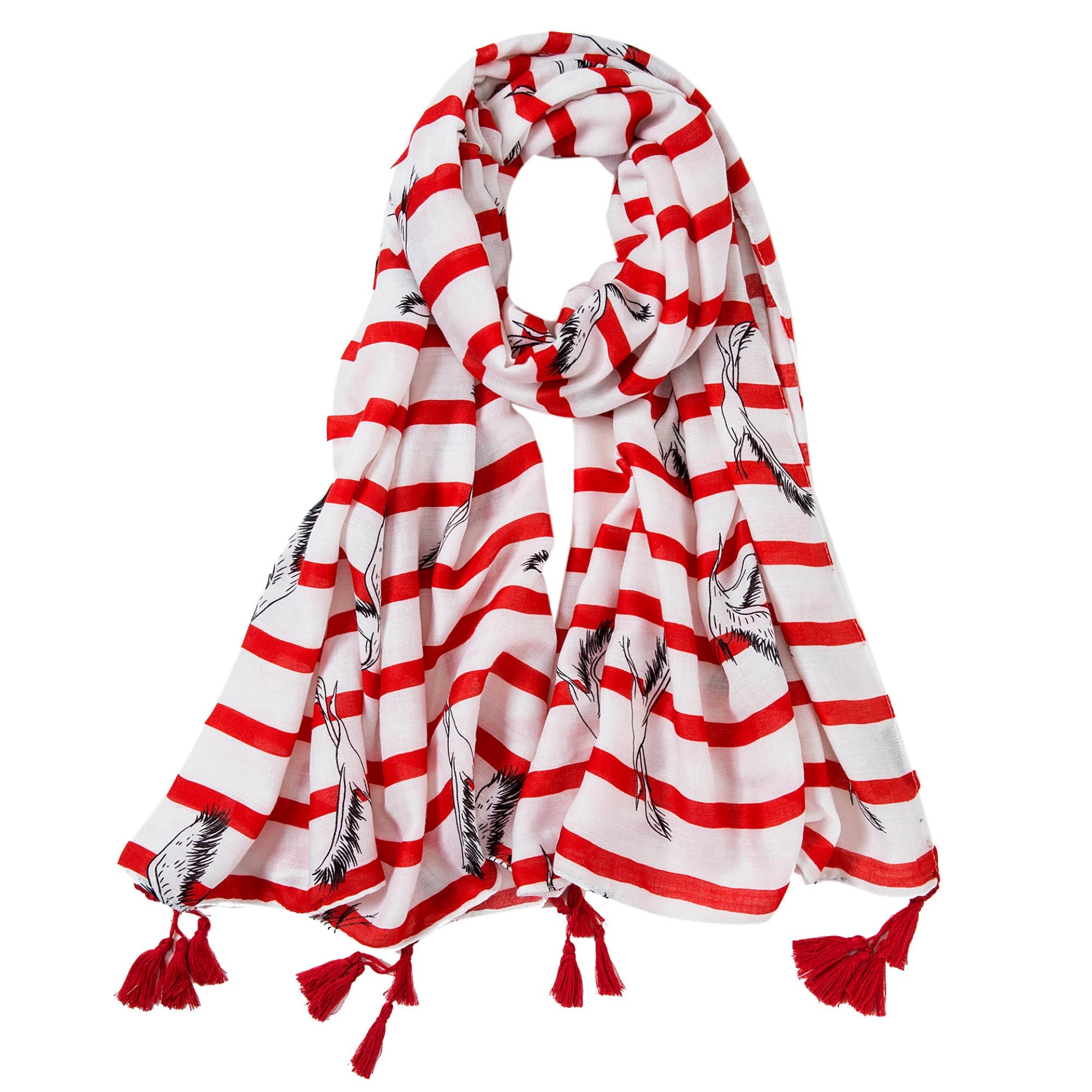 Étole coton Fuschia Zebra Athéna Rouge 100% Coton 180x90cm