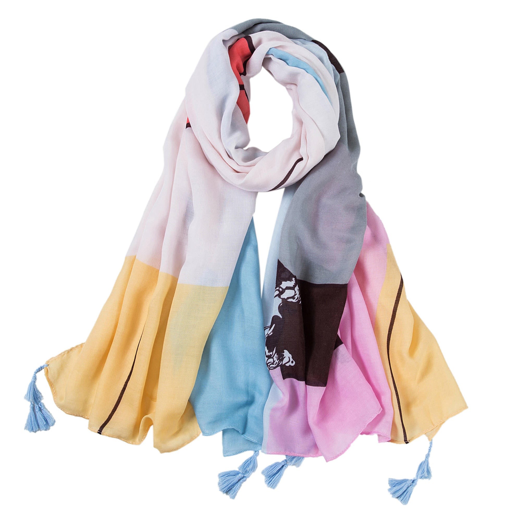 Étole coton Pure Print Athéna Multi couleur 100% Coton 180x90cm