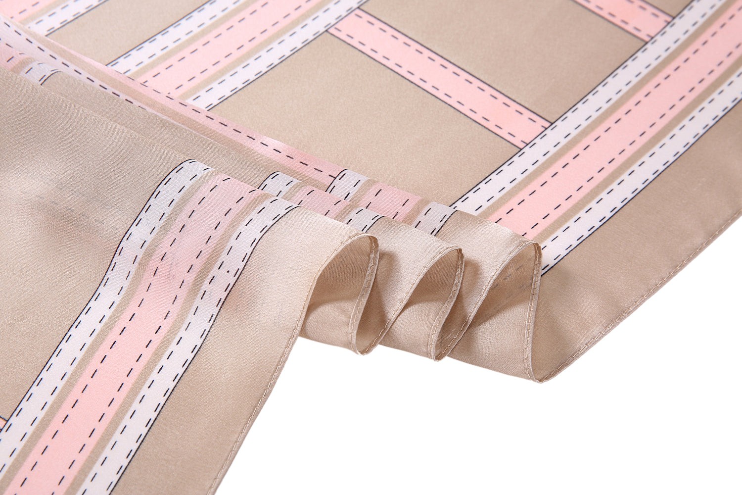 Étole de Soie Beige Bestprint Saint Germain Beige 100% Soie 180x90cm