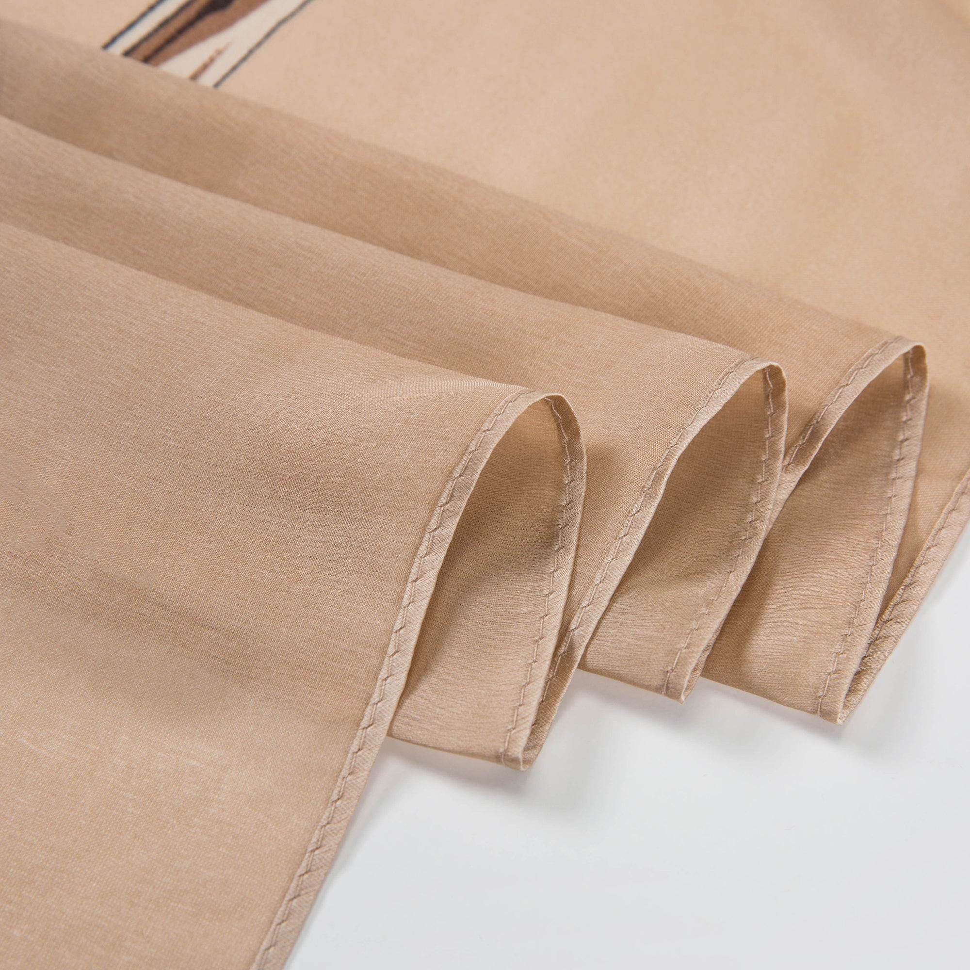 Étole de Soie Beige Brown Florina Beige 100% Soie 180x90cm