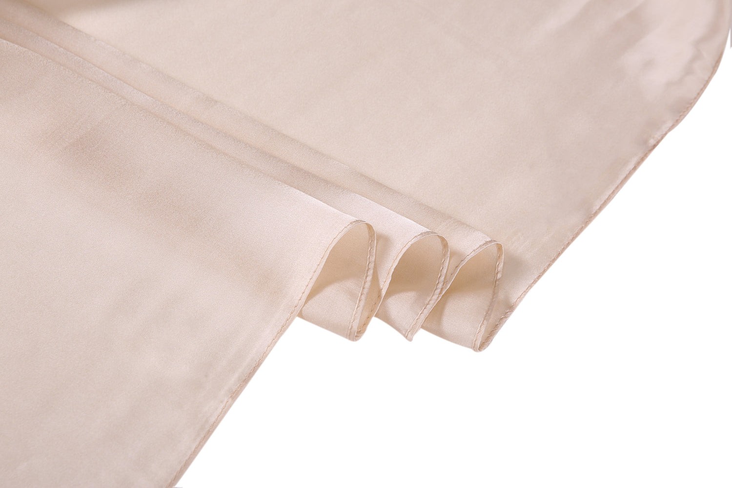 Étole de Soie Beige Navy Duo Bleu 100% Soie 180x90cm
