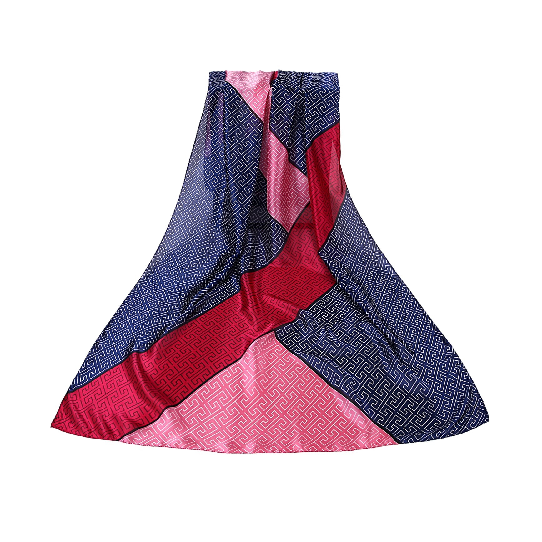 Étole de Soie Blue Pink BestPrint Double F Bleu 100% Soie 180x90cm