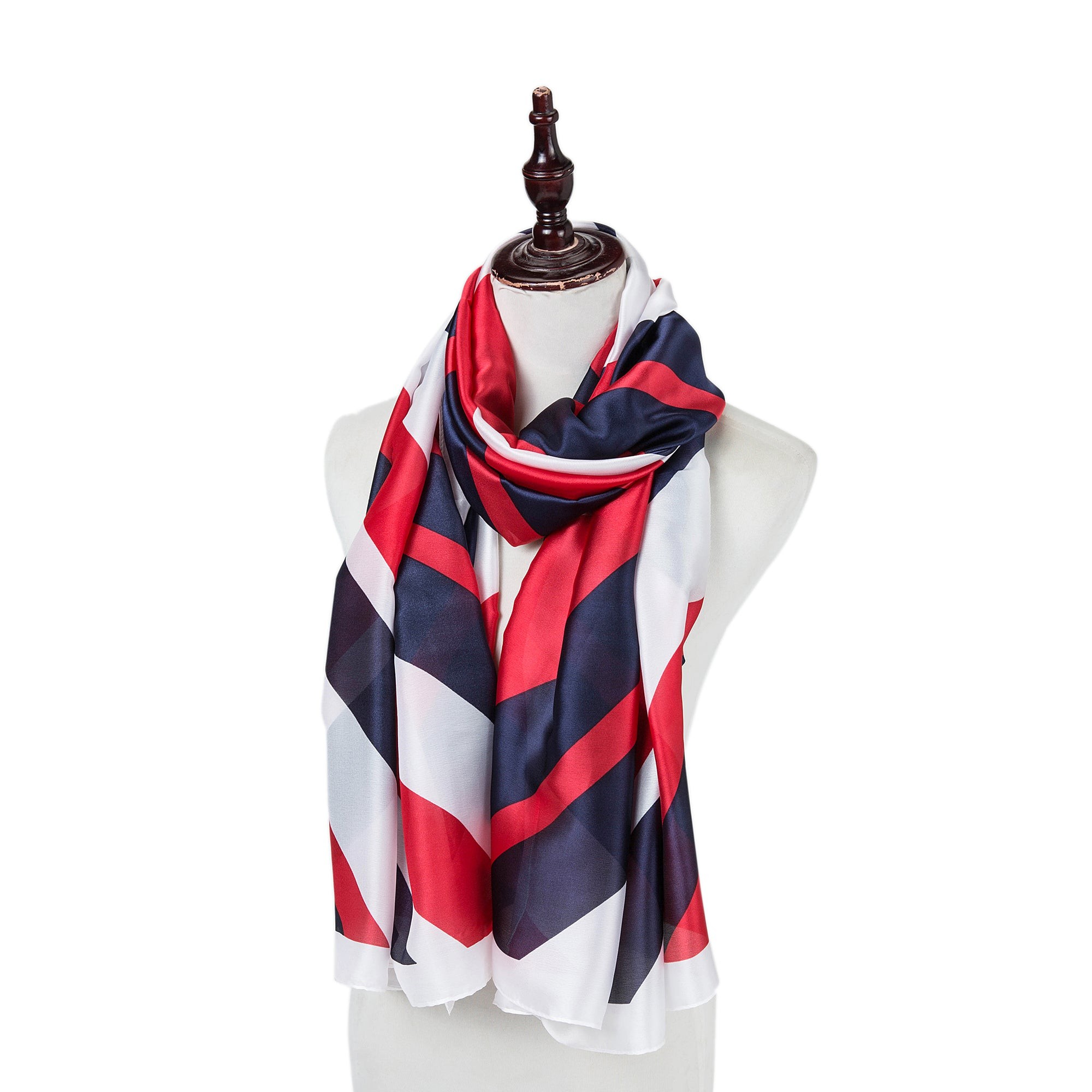 Étole de Soie French Florina Rouge 100% Soie 180x90cm