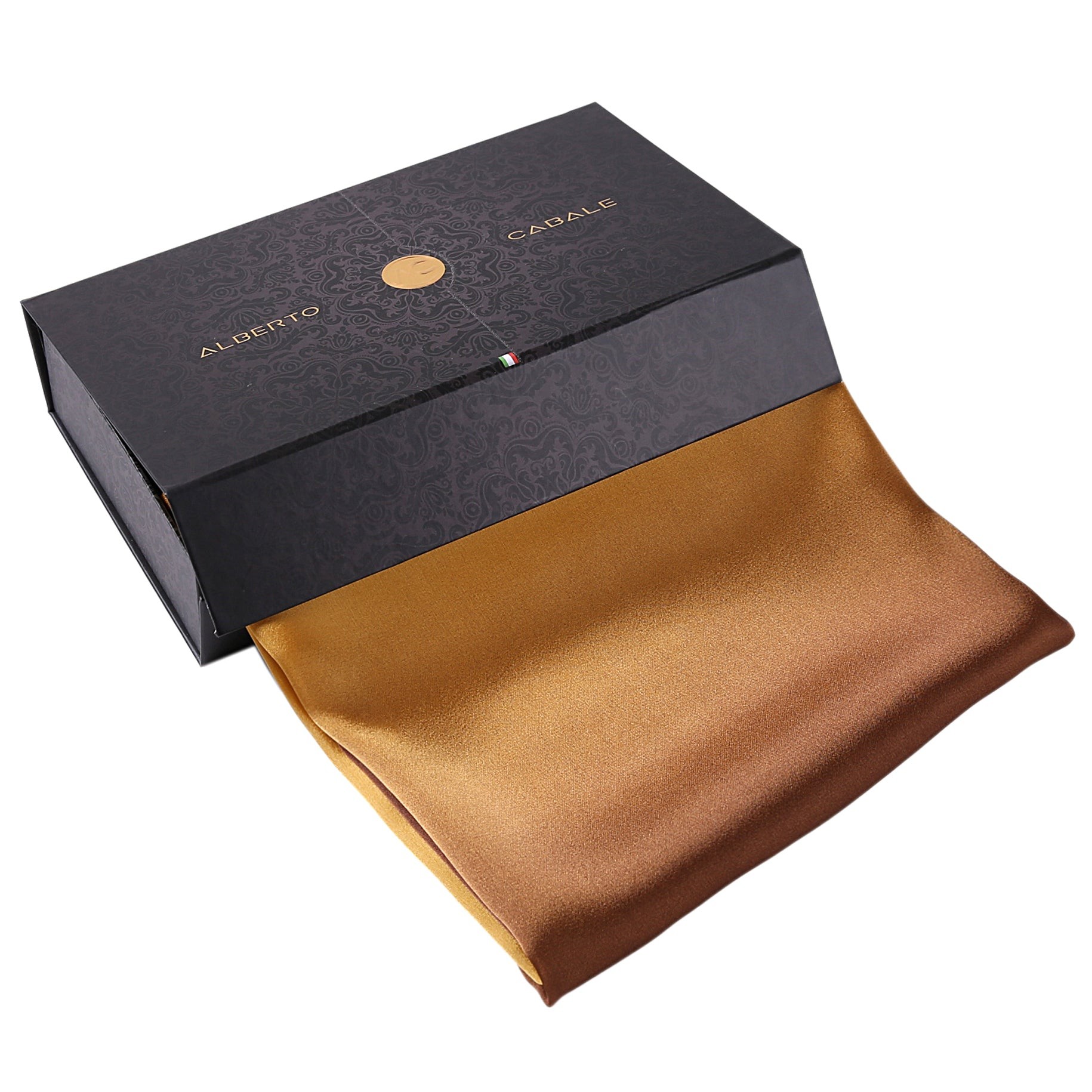Étole de Soie Golden Coffee Duo 100% Soie 180x90cm