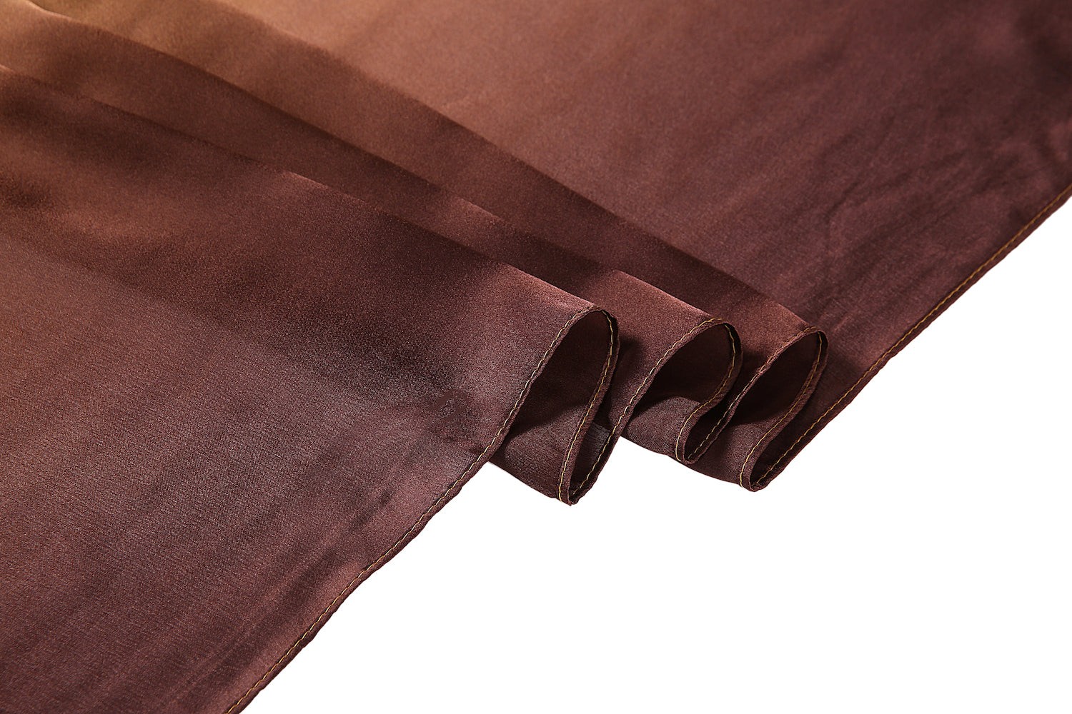 Étole de Soie Golden Coffee Duo 100% Soie 180x90cm
