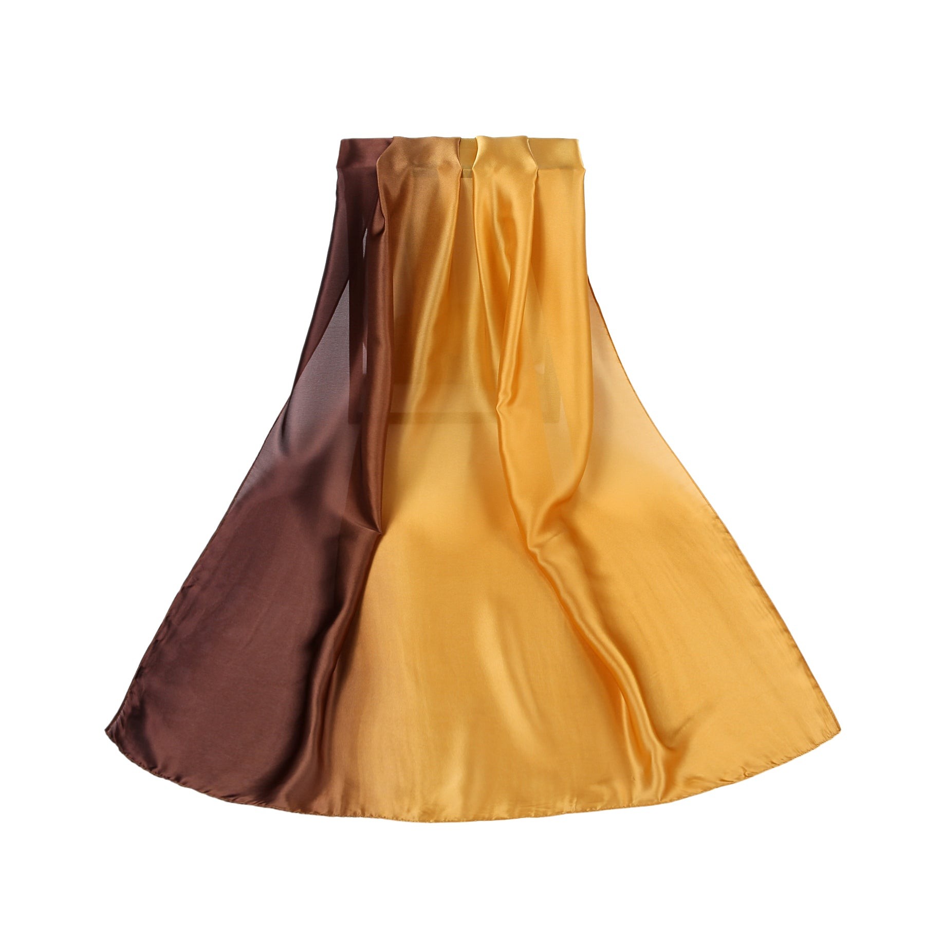 Étole de Soie Golden Coffee Duo 100% Soie 180x90cm
