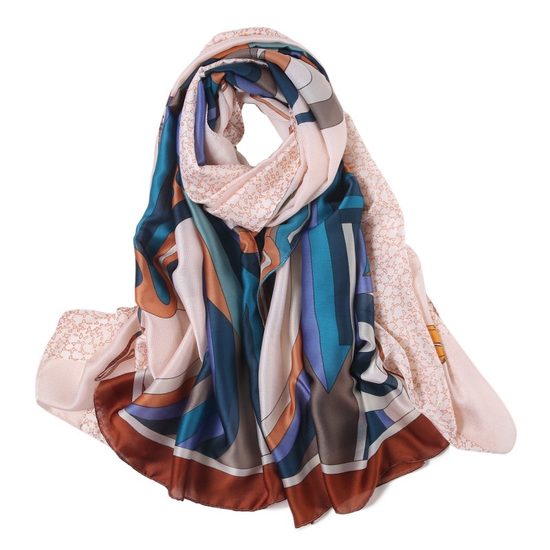 Etole de Soie Ironhorse Florina Blanc 100% Soie 180x90cm
