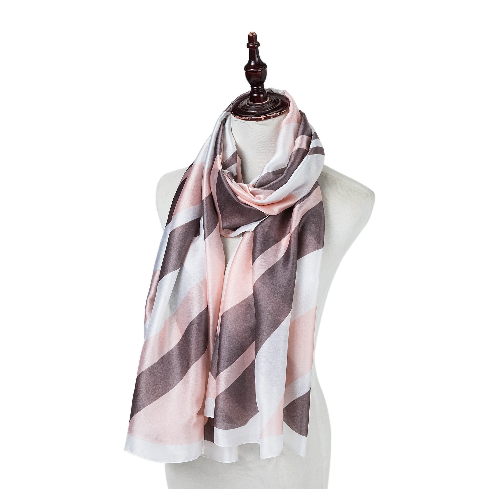 Etole de Soie Light Pink Florina Café 100% Soie 180x90cm