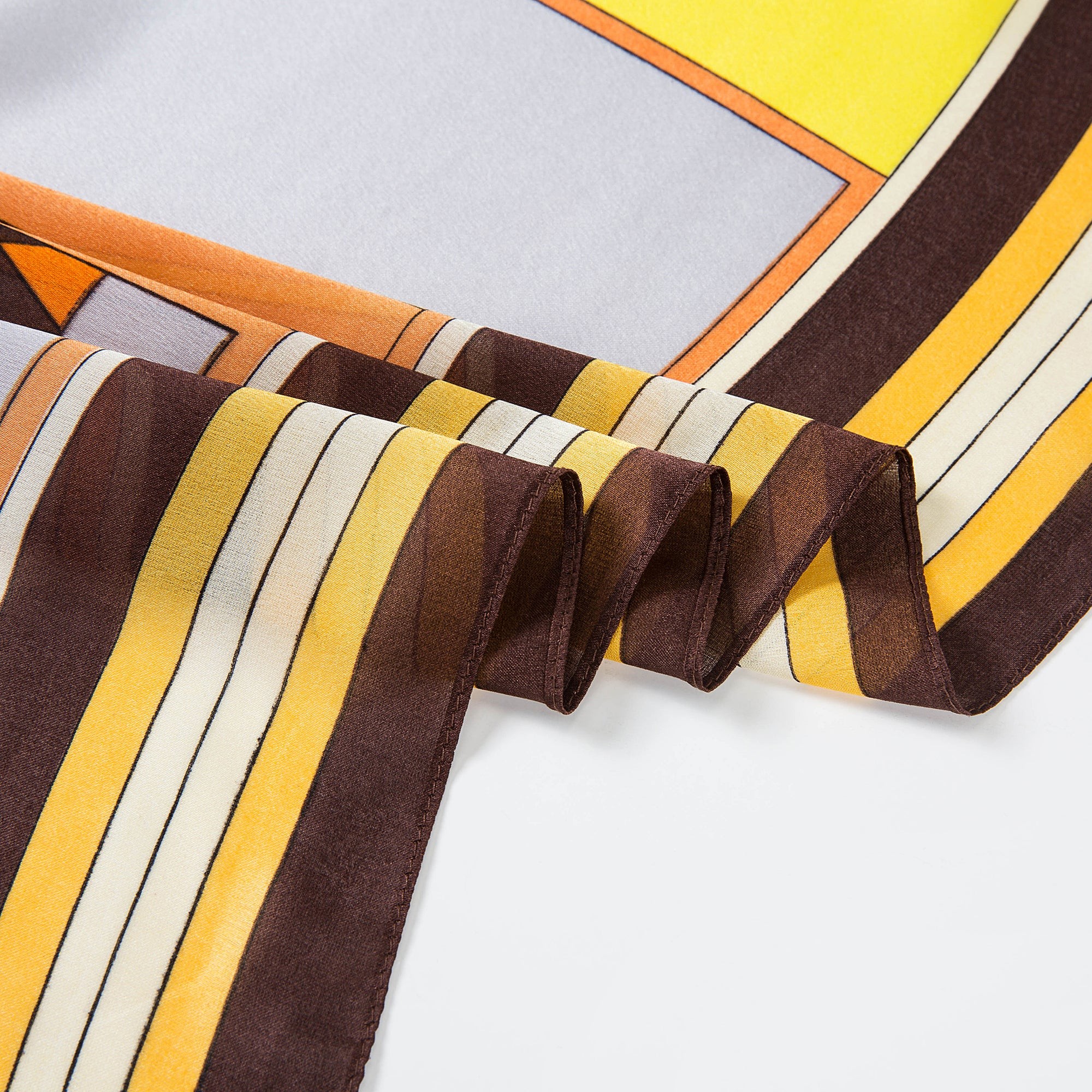 Etole de Soie Orange Horse Florina Jaune 100% Soie 180x90cm