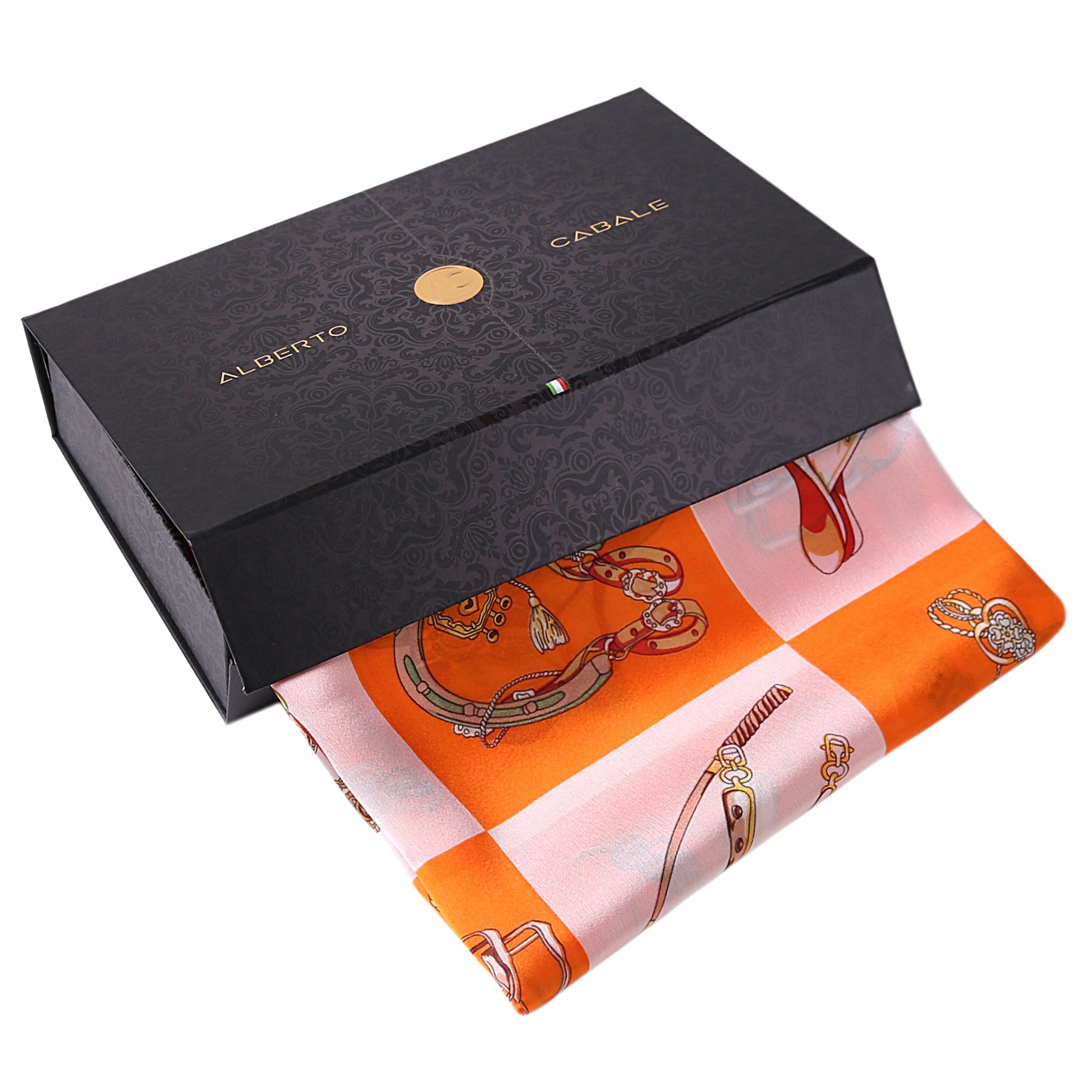 Etole de Soie Orange Horse Gown Orange 100% Soie 180x90cm