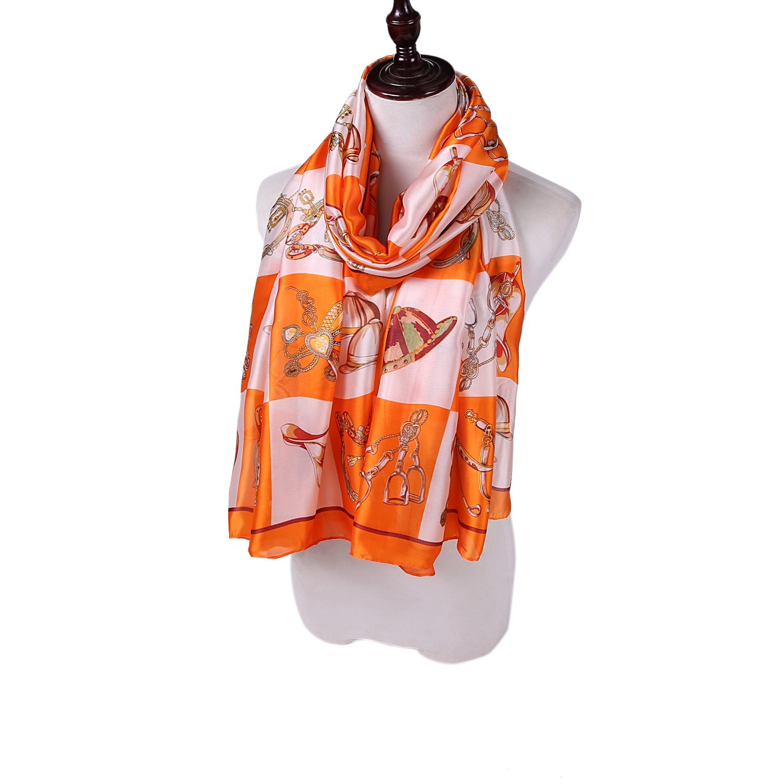 Etole de Soie Orange Horse Gown Orange 100% Soie 180x90cm
