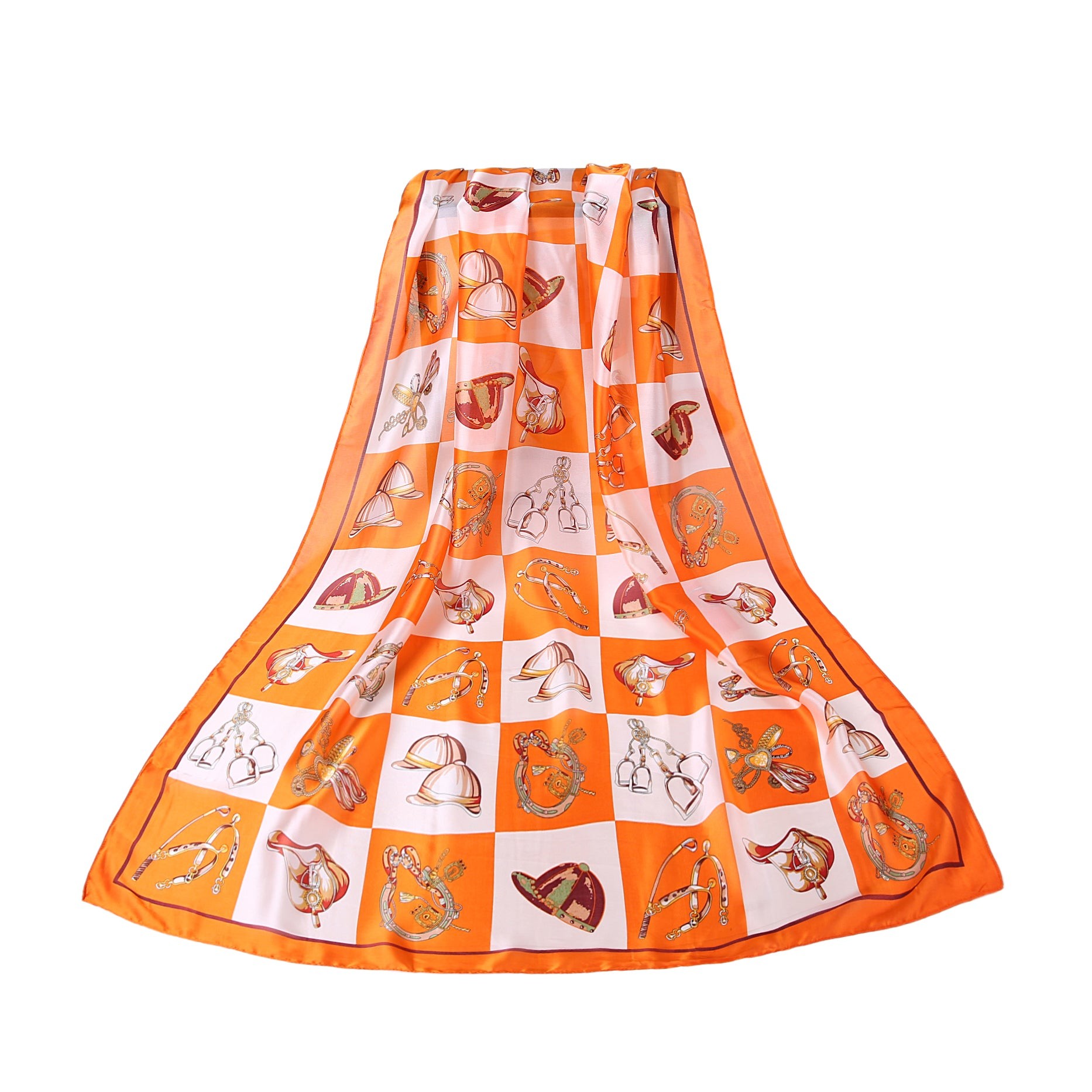 Etole de Soie Orange Horse Gown Orange 100% Soie 180x90cm