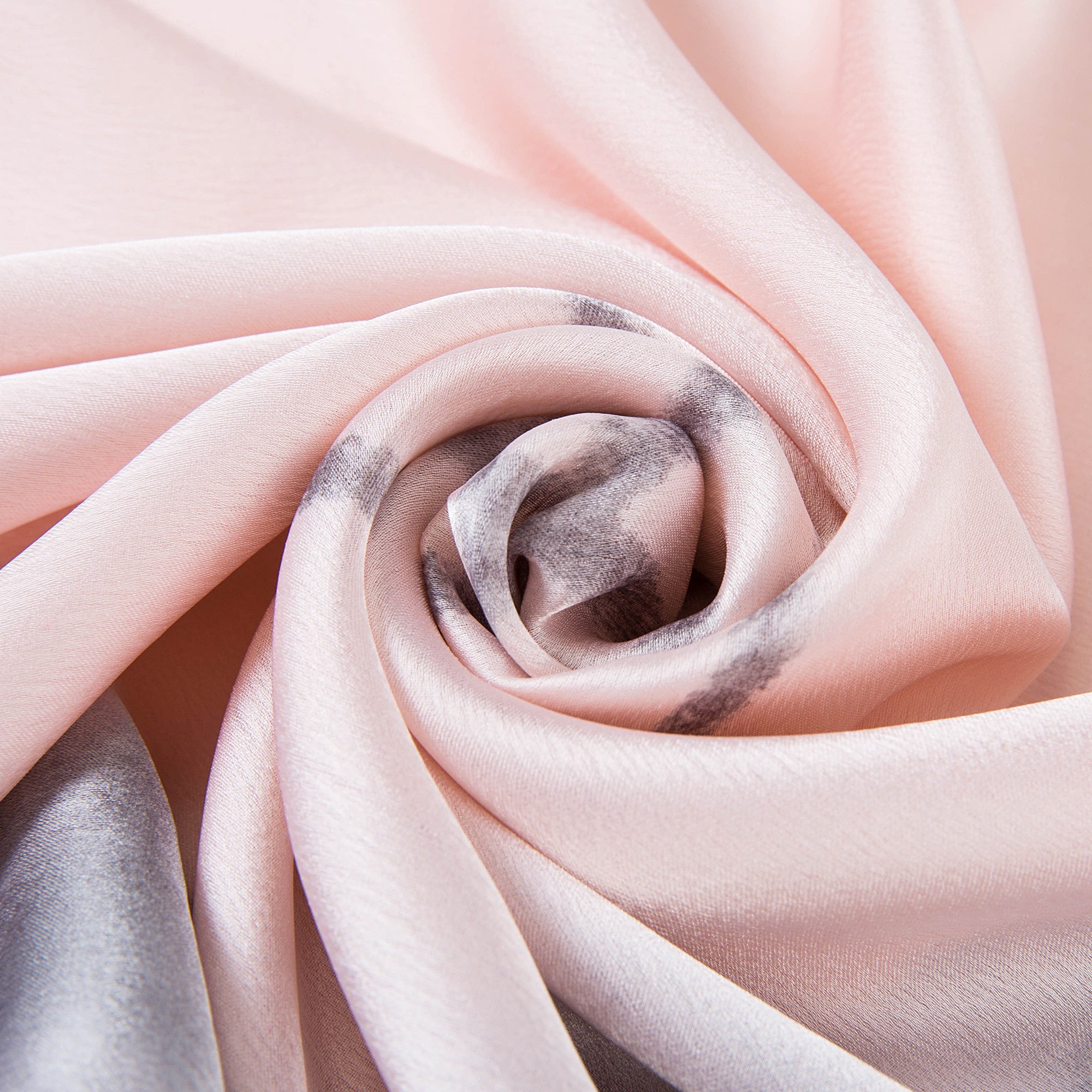 Étole de Soie Pale Pink Grey Florina Rose pale 100% Soie 180x90cm