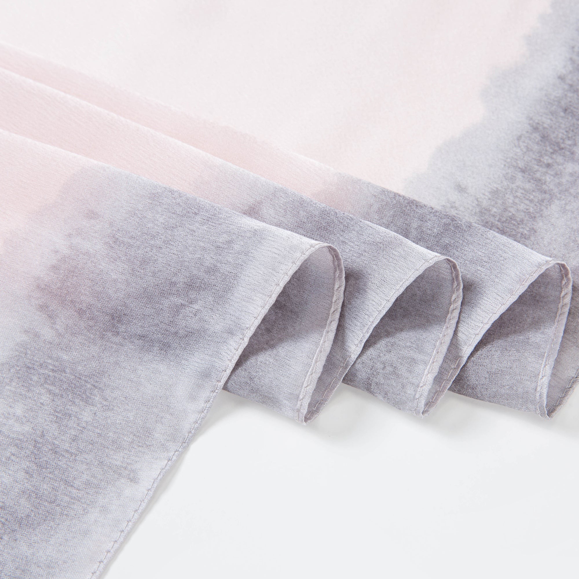 Étole de Soie Pale Pink Grey Florina Rose pale 100% Soie 180x90cm