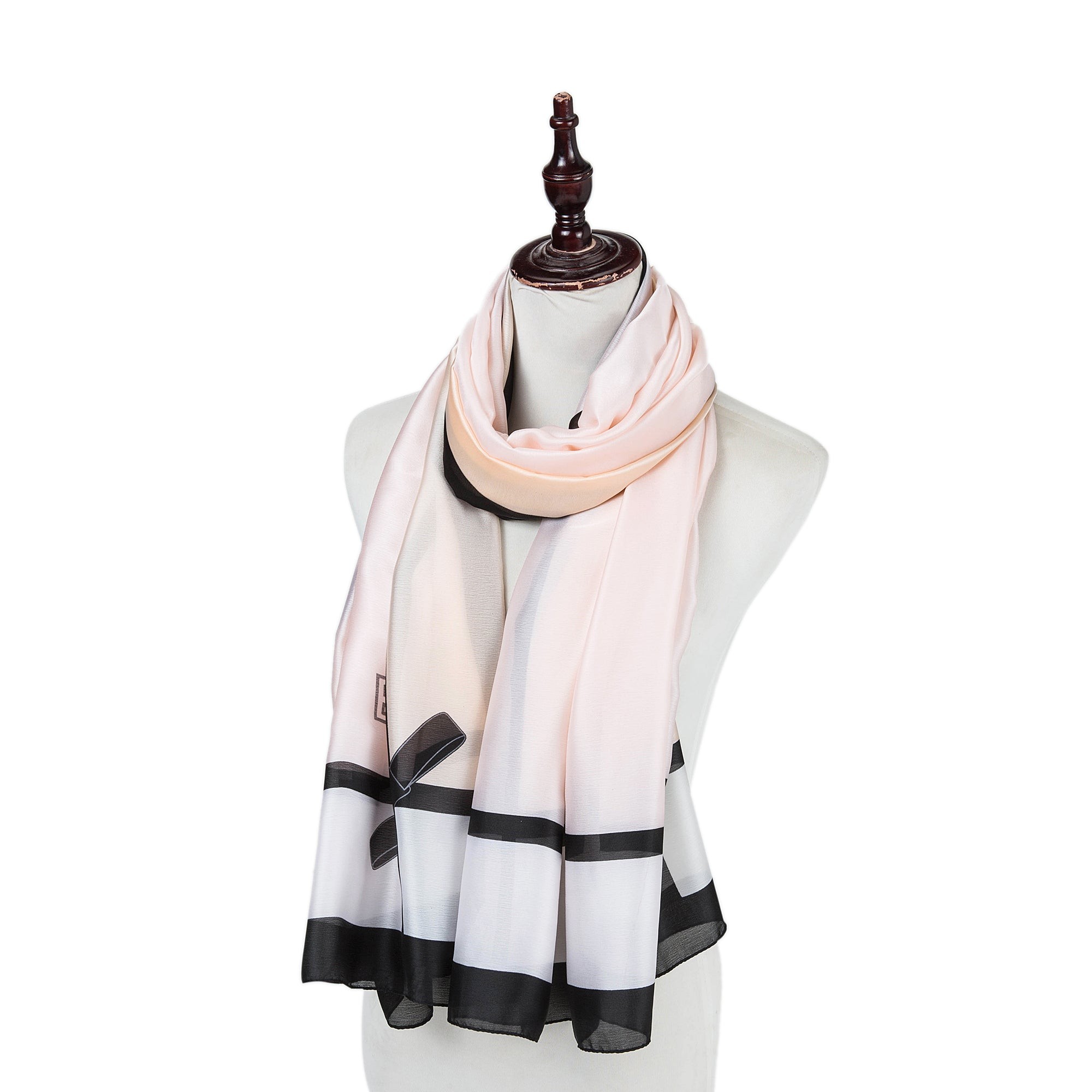 Etole de Soie Pink Florina Rose pale 100% Soie 180x90cm