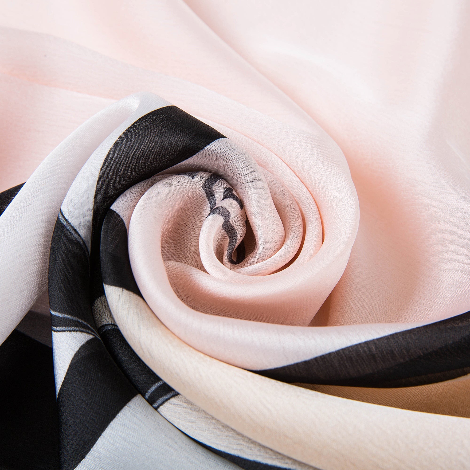 Etole de Soie Pink Florina Rose pale 100% Soie 180x90cm