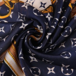 Etole de Soie Prestige Florina Bleu marine 100% Soie 180x90cm