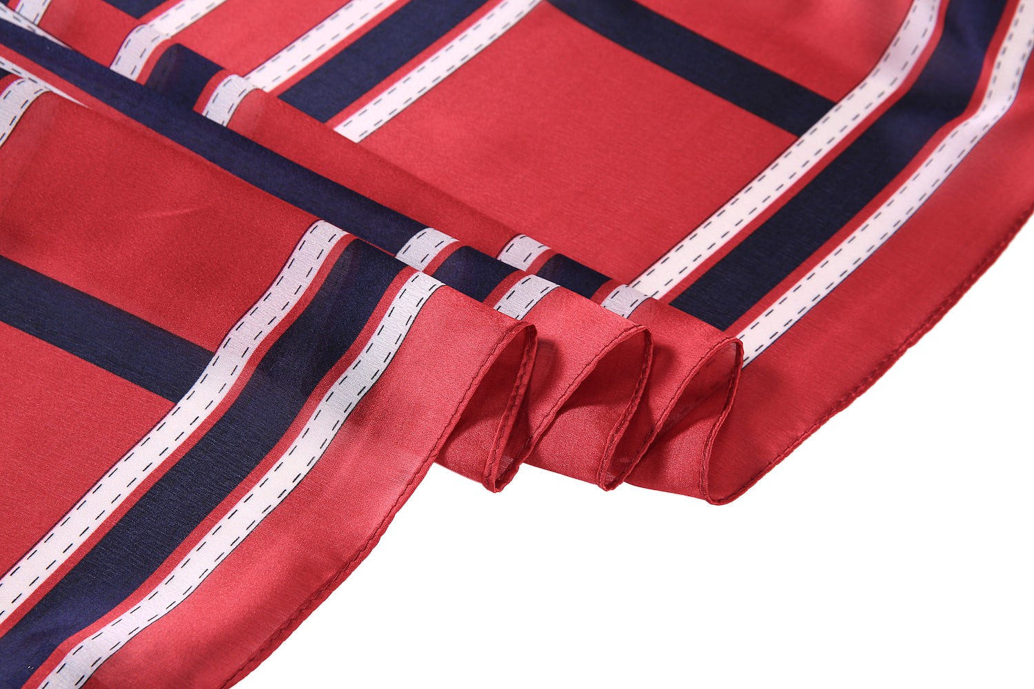 Étole de Soie Red Bestprint Saint Germain Rouge 100% Soie 180x90cm