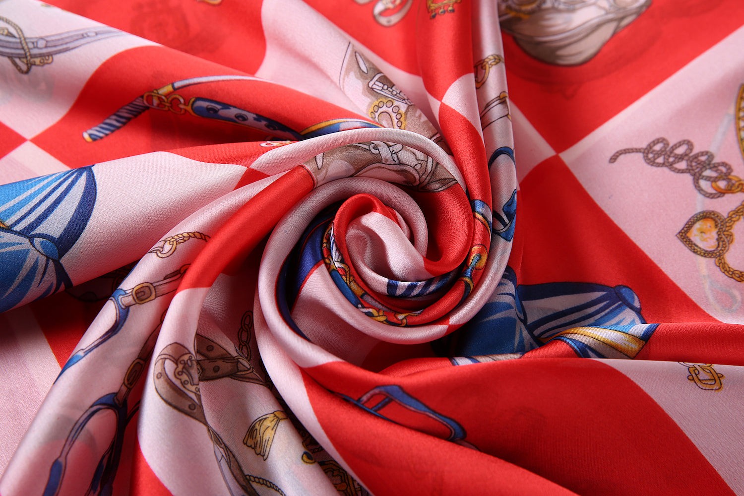 Étole de Soie Red Horse Gown Rouge 100% Soie 180x90cm