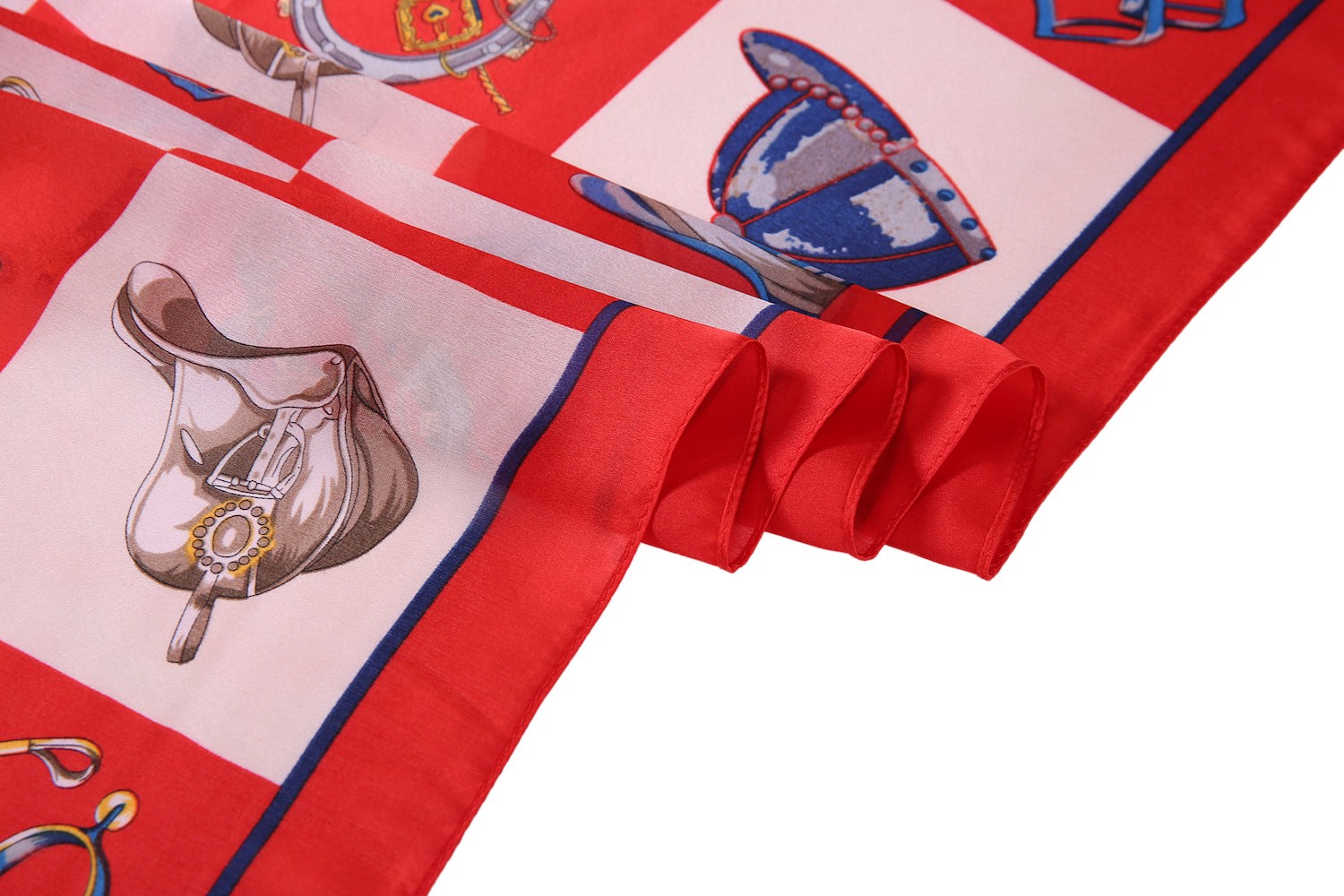 Étole de Soie Red Horse Gown Rouge 100% Soie 180x90cm