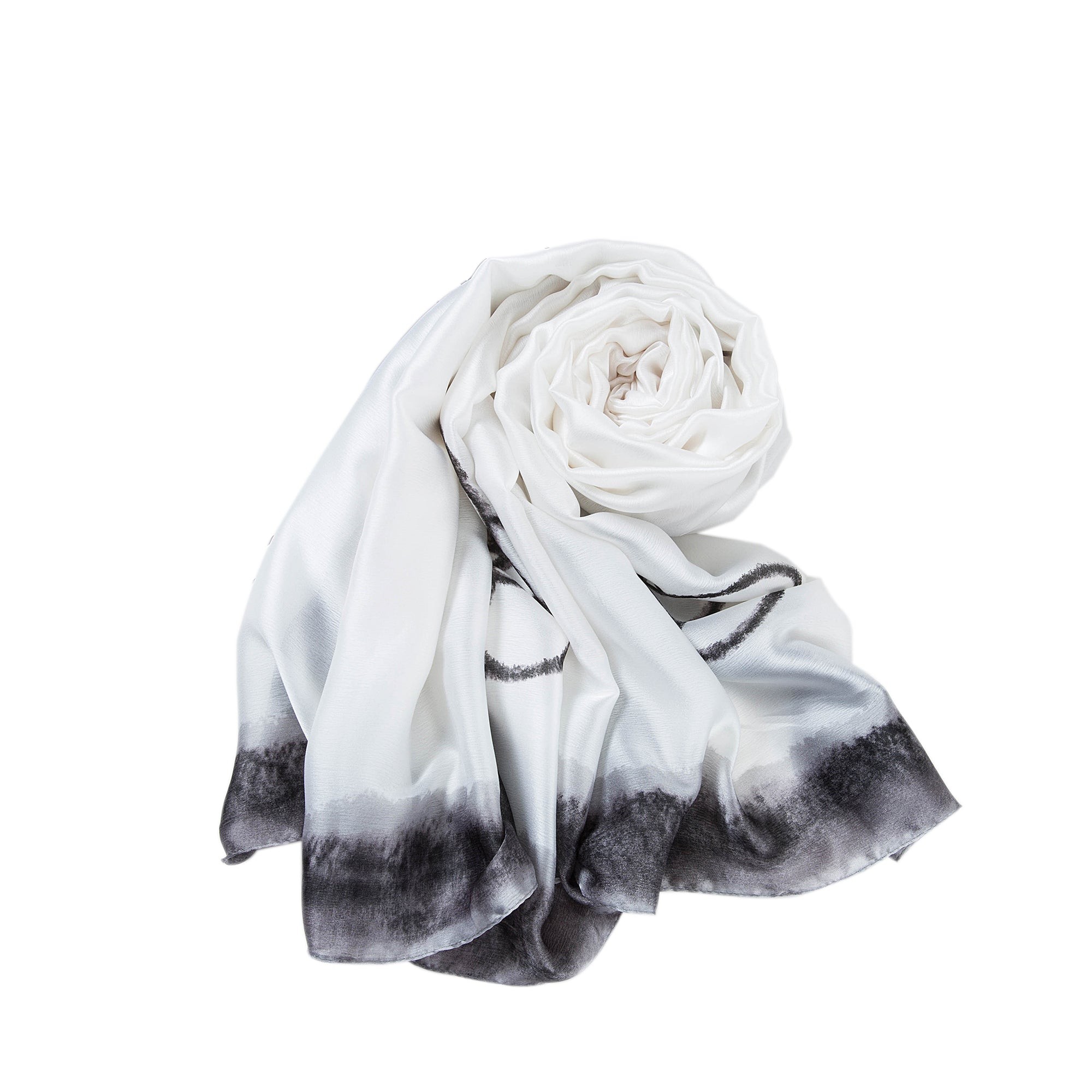 Étole de Soie White Florina Blanc 100% Soie 180x90cm