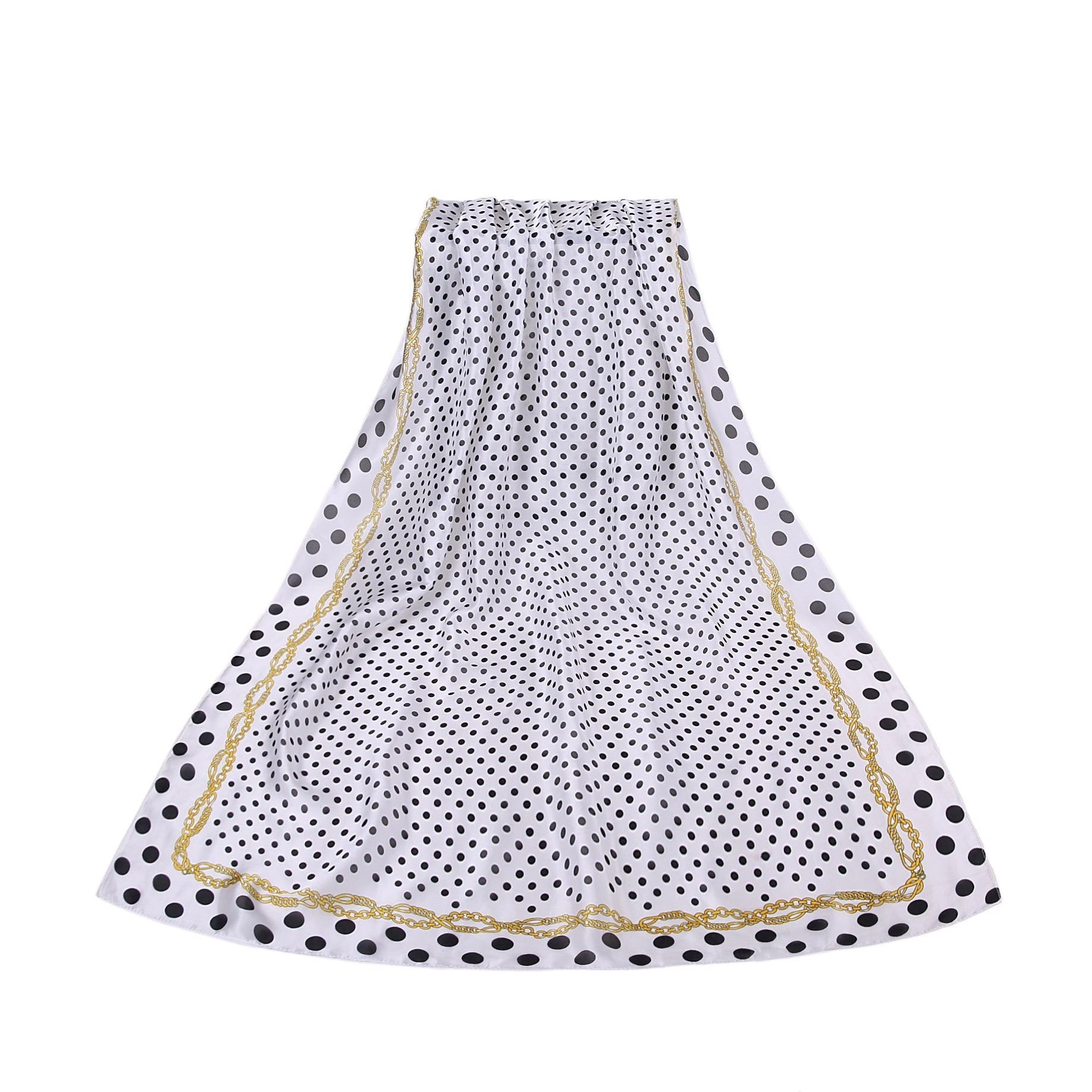 Étole de Soie White Point Blanc 100% Soie 180x90cm