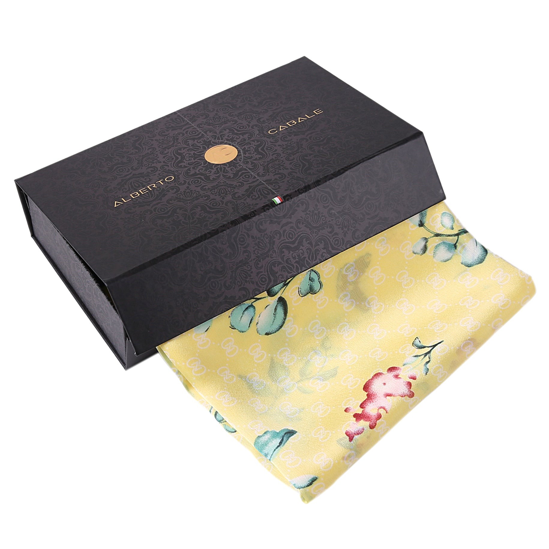 Étole de Soie Yellow Flower Nana Jaune 100% Soie 180x90cm