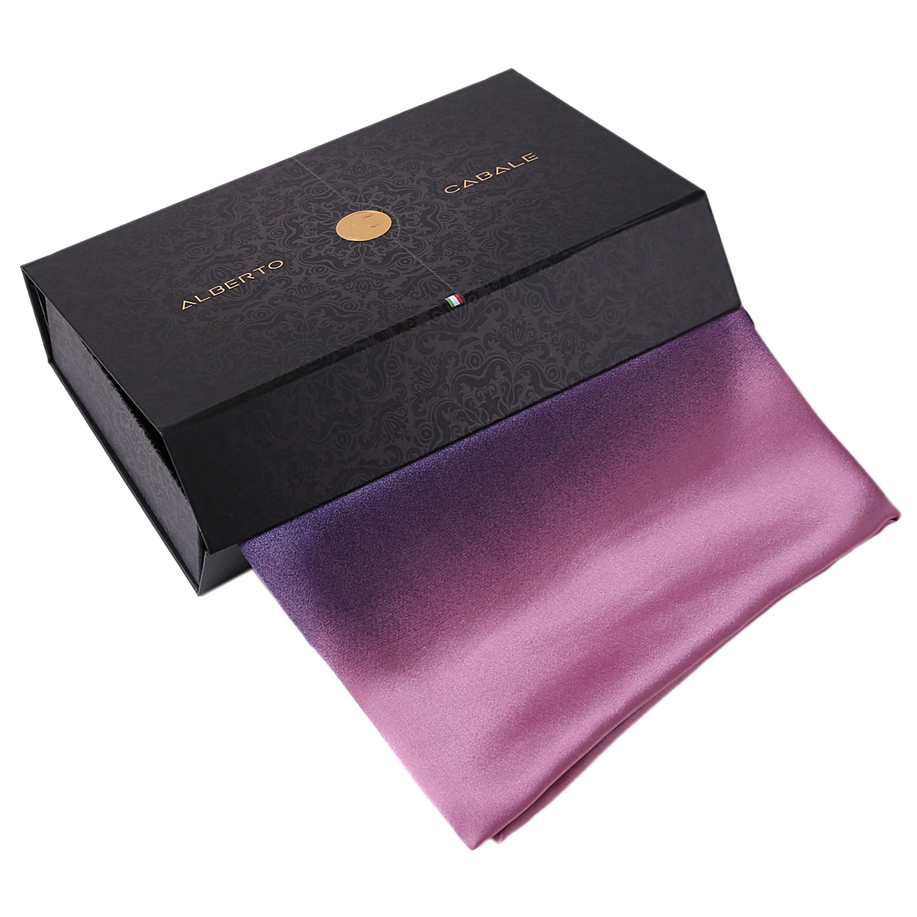 Etole en Soie Pink Purple Navy Duo Violet 100% Soie 180x90cm