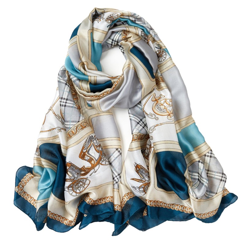 Etole Soie Carroussel Vert 100% Soie 180x90cm
