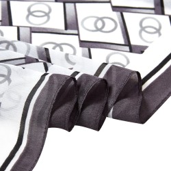 Etole Soie Easyring Noir 100% Soie 180x90cm