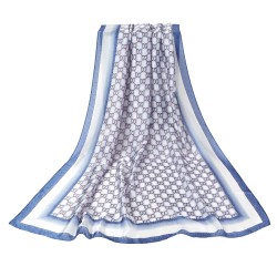 Etole Soie Easyring Bleu 100% Soie 180x90cm