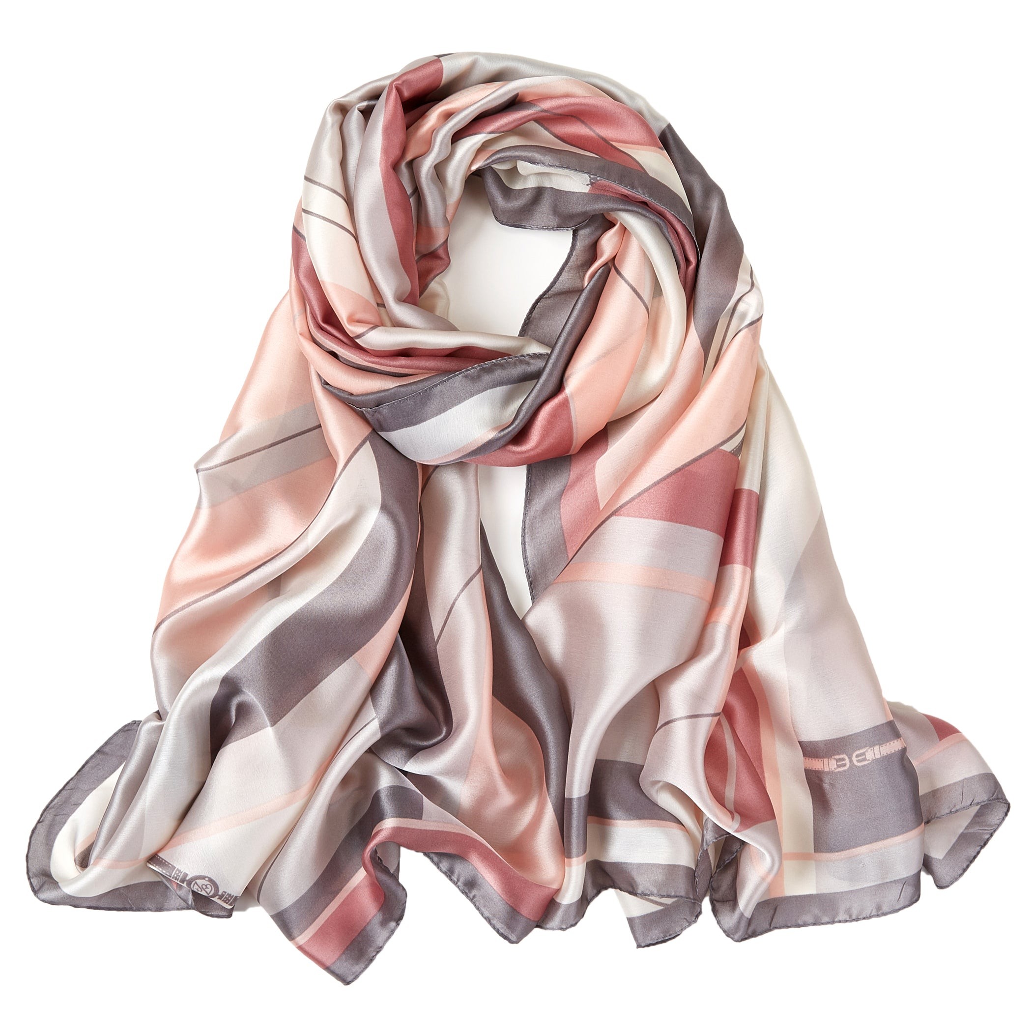 Etole Soie Moderncube Gris 100% Soie 180x90cm