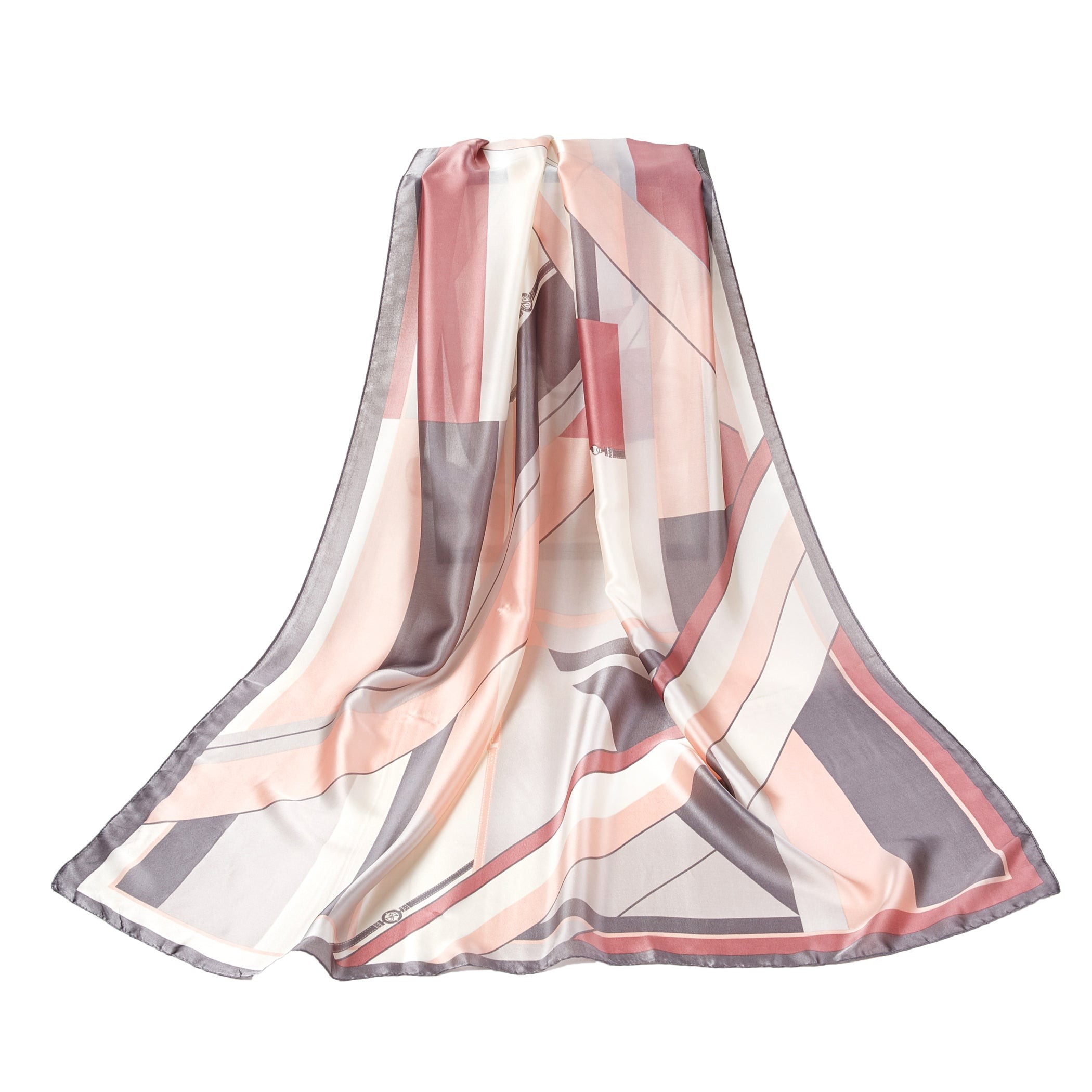Etole Soie Moderncube Gris 100% Soie 180x90cm