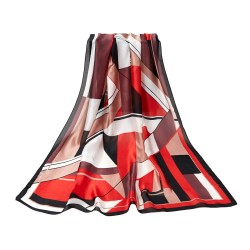 Etole Soie Moderncube Rouge 100% Soie 180x90cm