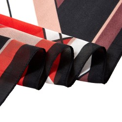 Etole Soie Moderncube Rouge 100% Soie 180x90cm