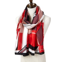 Etole Soie Moderncube Rouge 100% Soie 180x90cm
