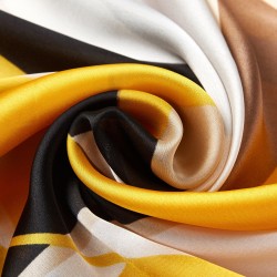 Etole Soie Moderncube Jaune 100% Soie 180x90cm