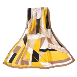 Etole Soie Moderncube Jaune 100% Soie 180x90cm