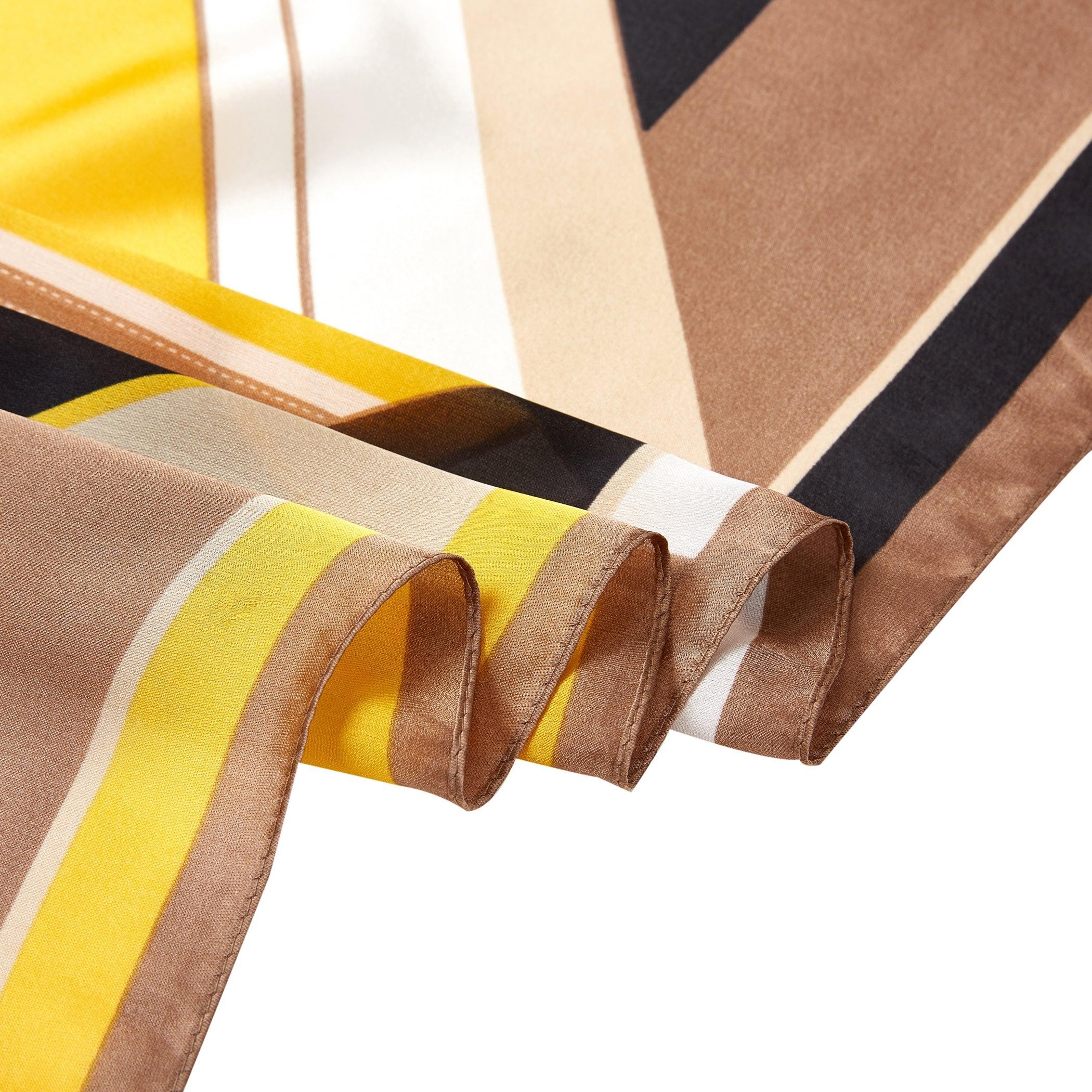 Etole Soie Moderncube Jaune 100% Soie 180x90cm