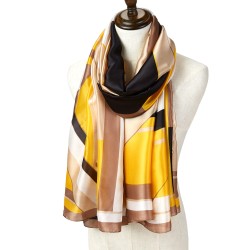 Etole Soie Moderncube Jaune 100% Soie 180x90cm