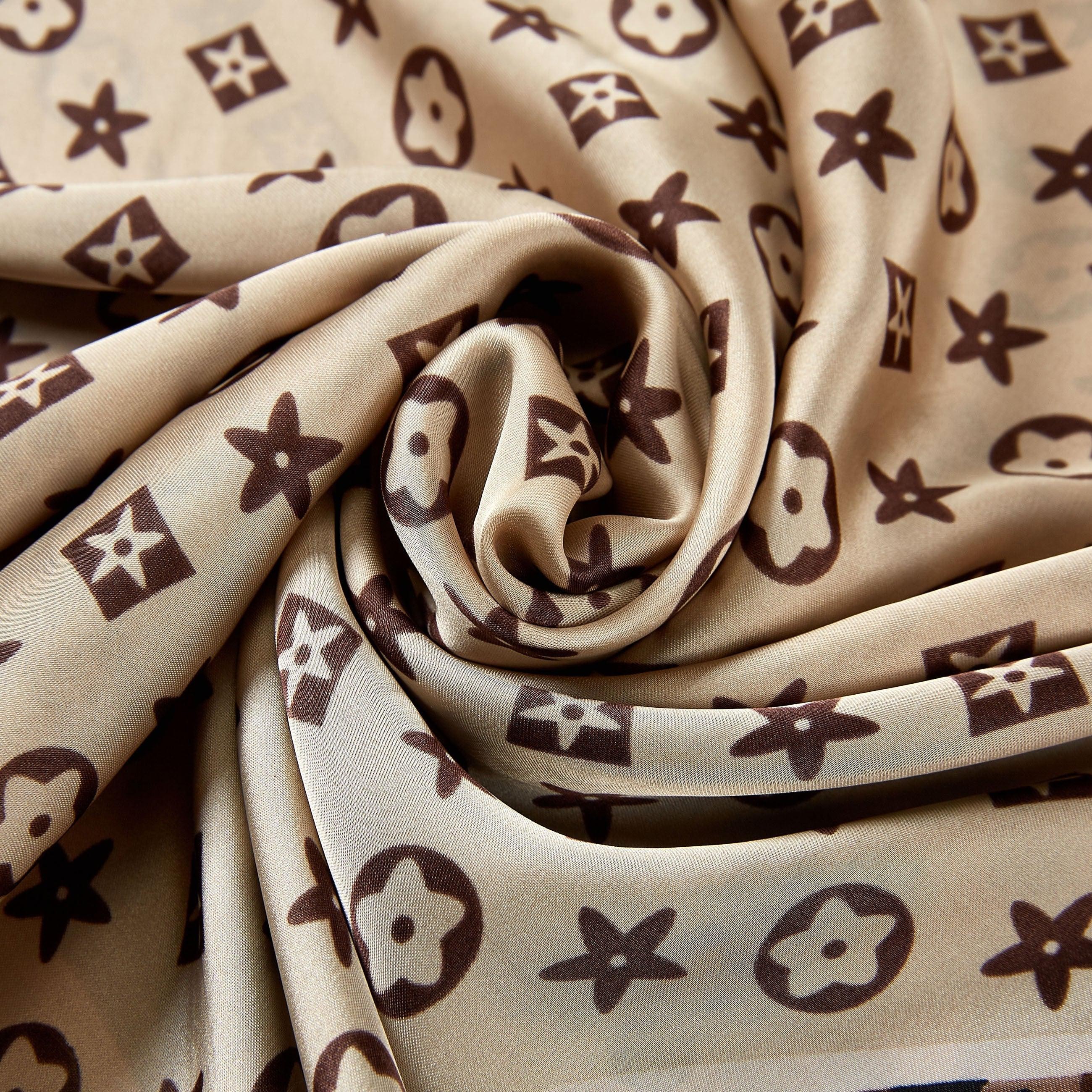 Foulard touché soie PANTER CORNER Beige