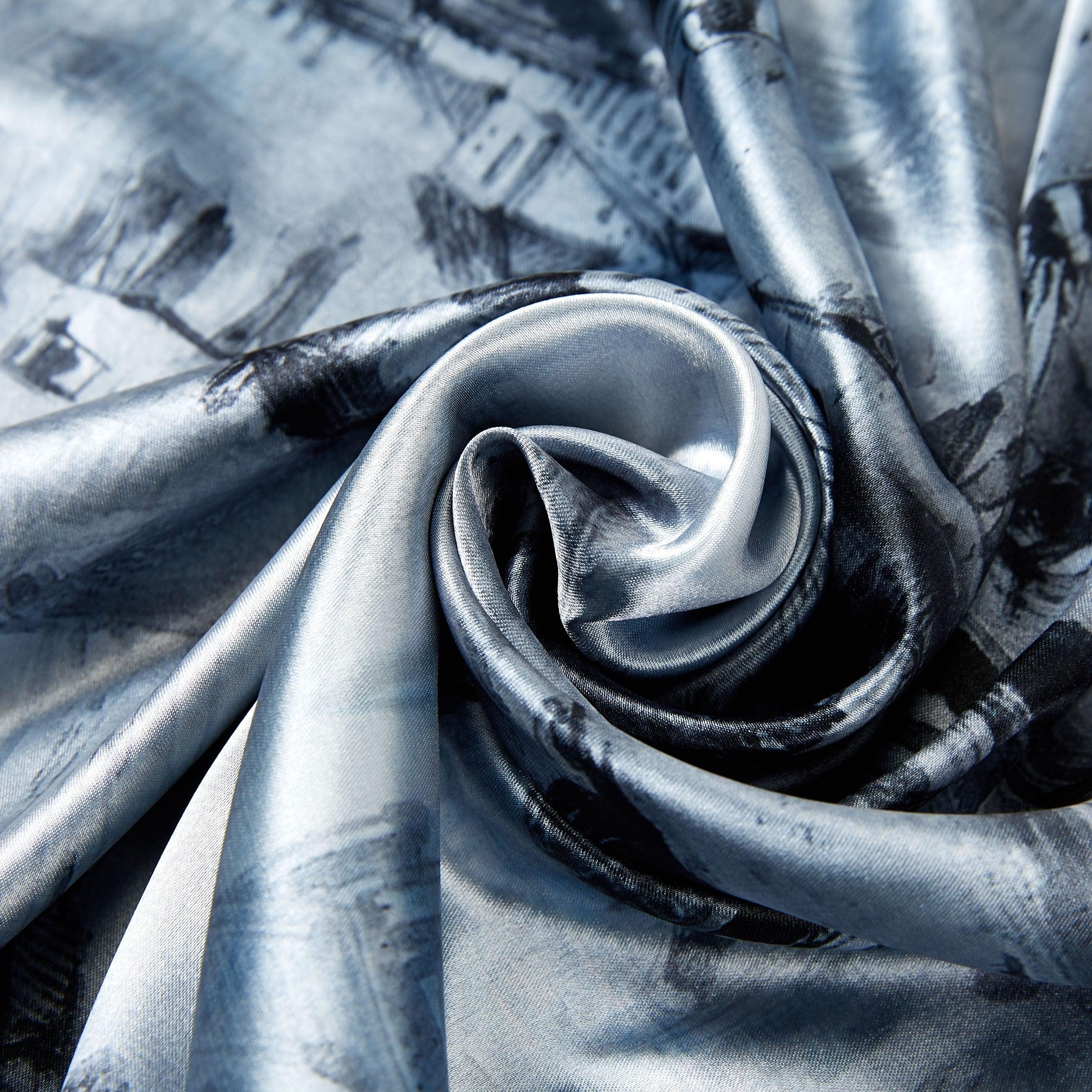 Foulard touché soie WINTER WORLD Blanc
