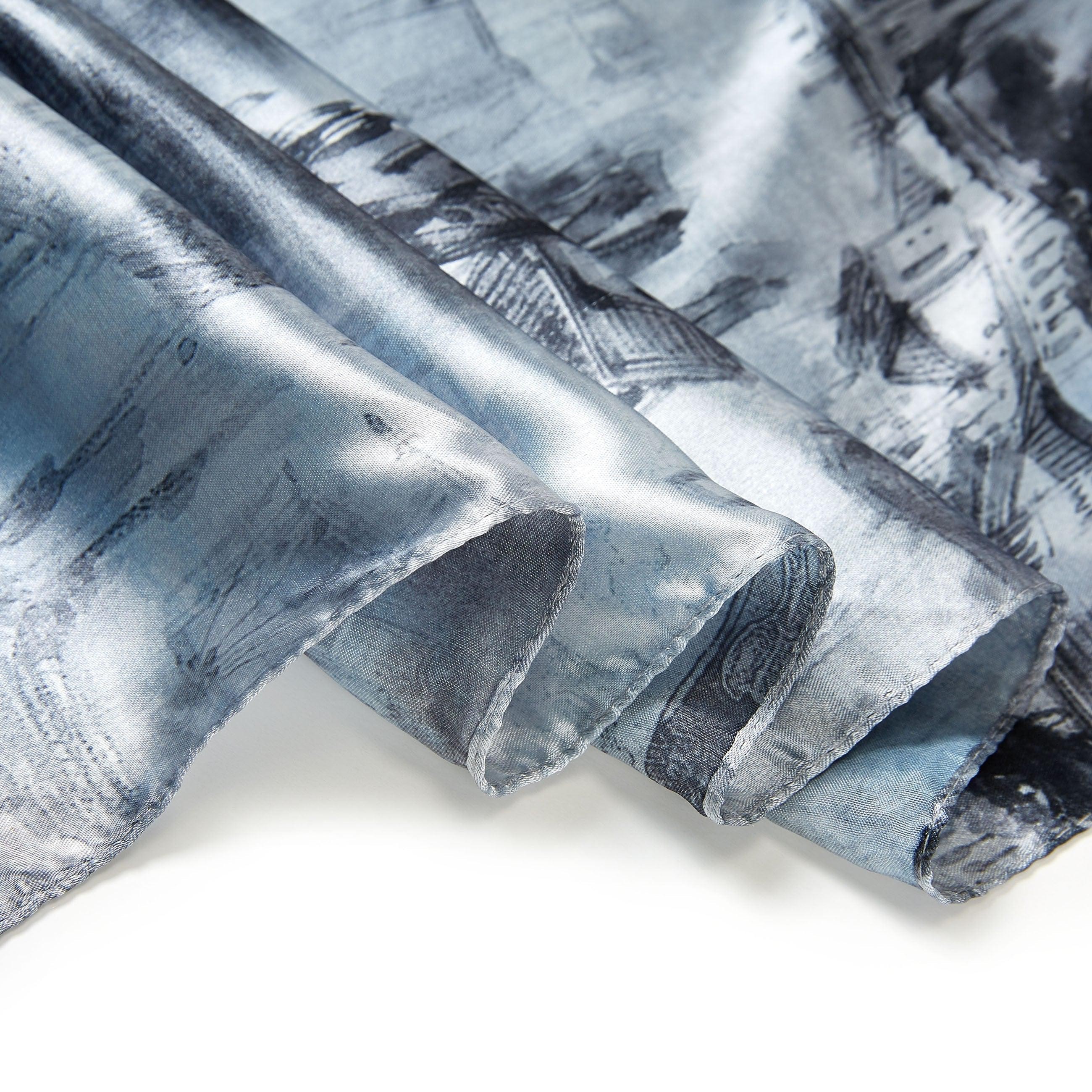 Foulard touché soie WINTER WORLD Blanc