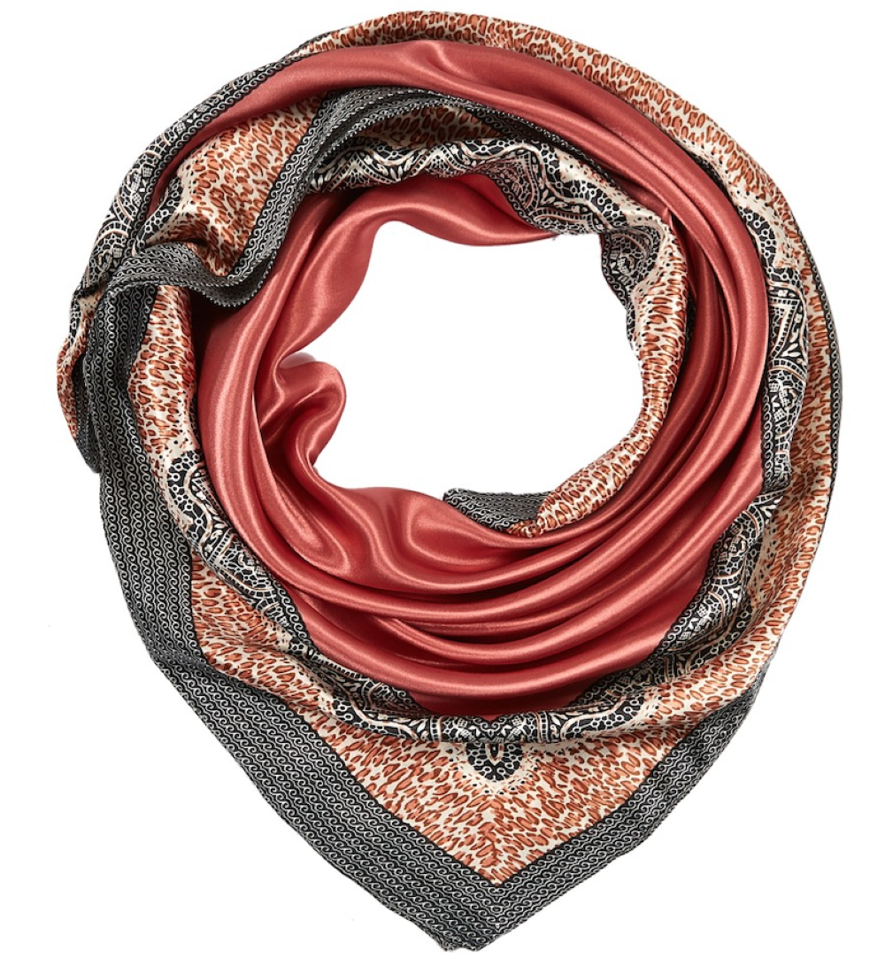 Grand carré de Soie Chocolate Plain Zoé Chocolat 100% Soie 90x90cm