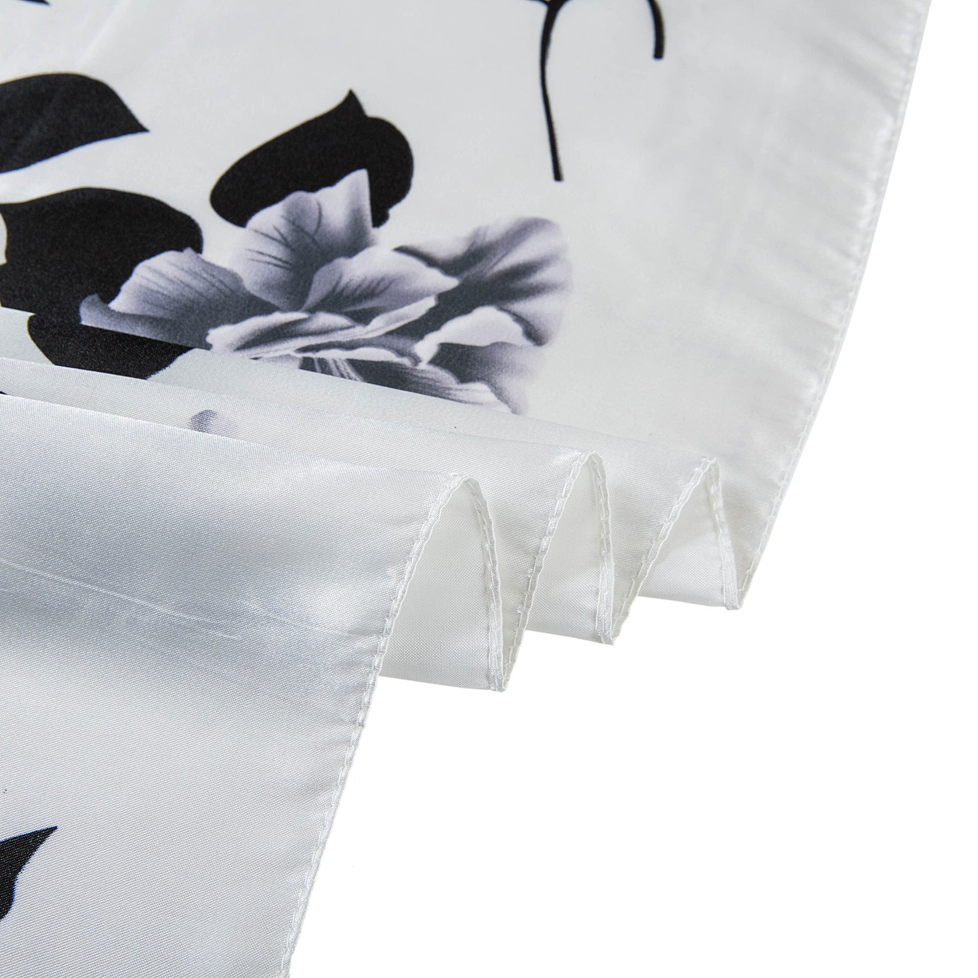 Grand carré de Soie Flora White Black Zoé
