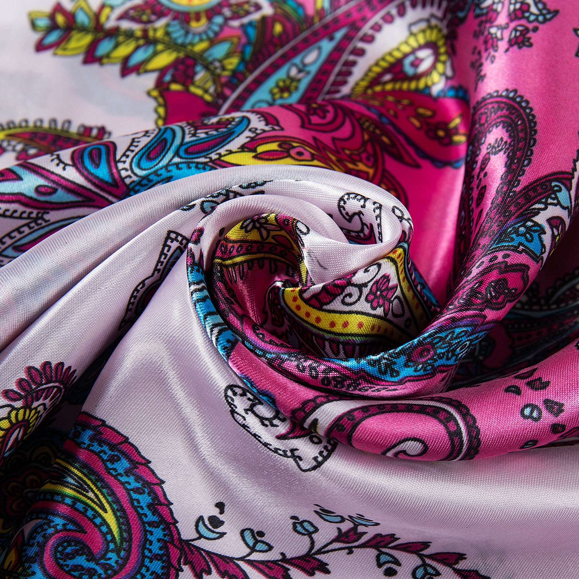 Grand carré de Soie Pink Zoé